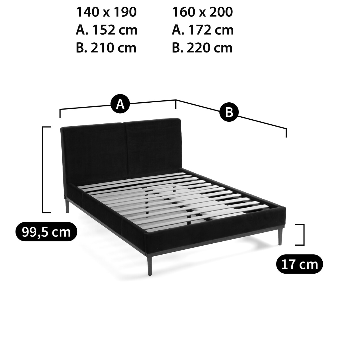 Cama plegable + somier de láminas + colchón firme rayas La Redoute