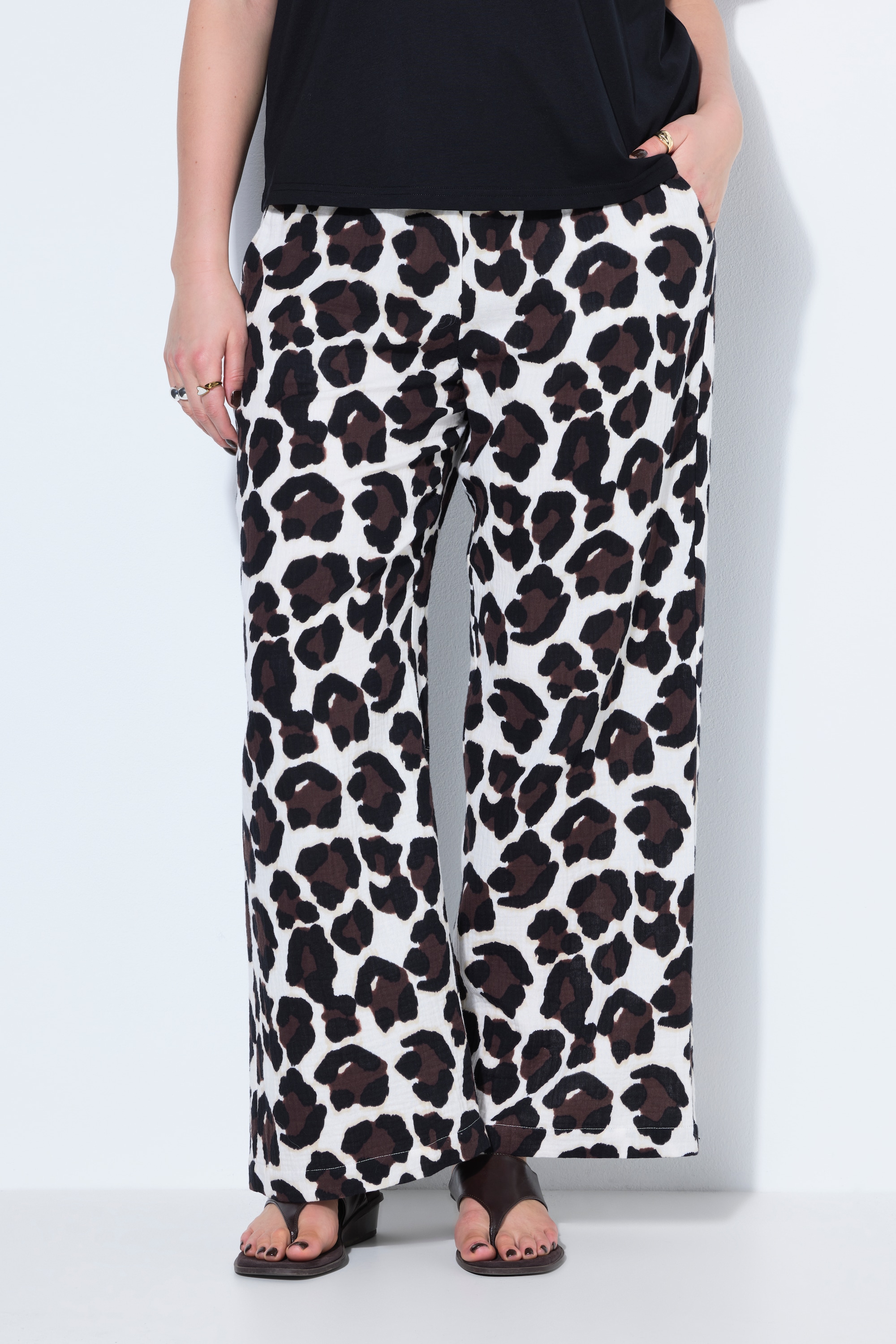Pantalon jambes larges, mousseline, STUDIO UNTOLD