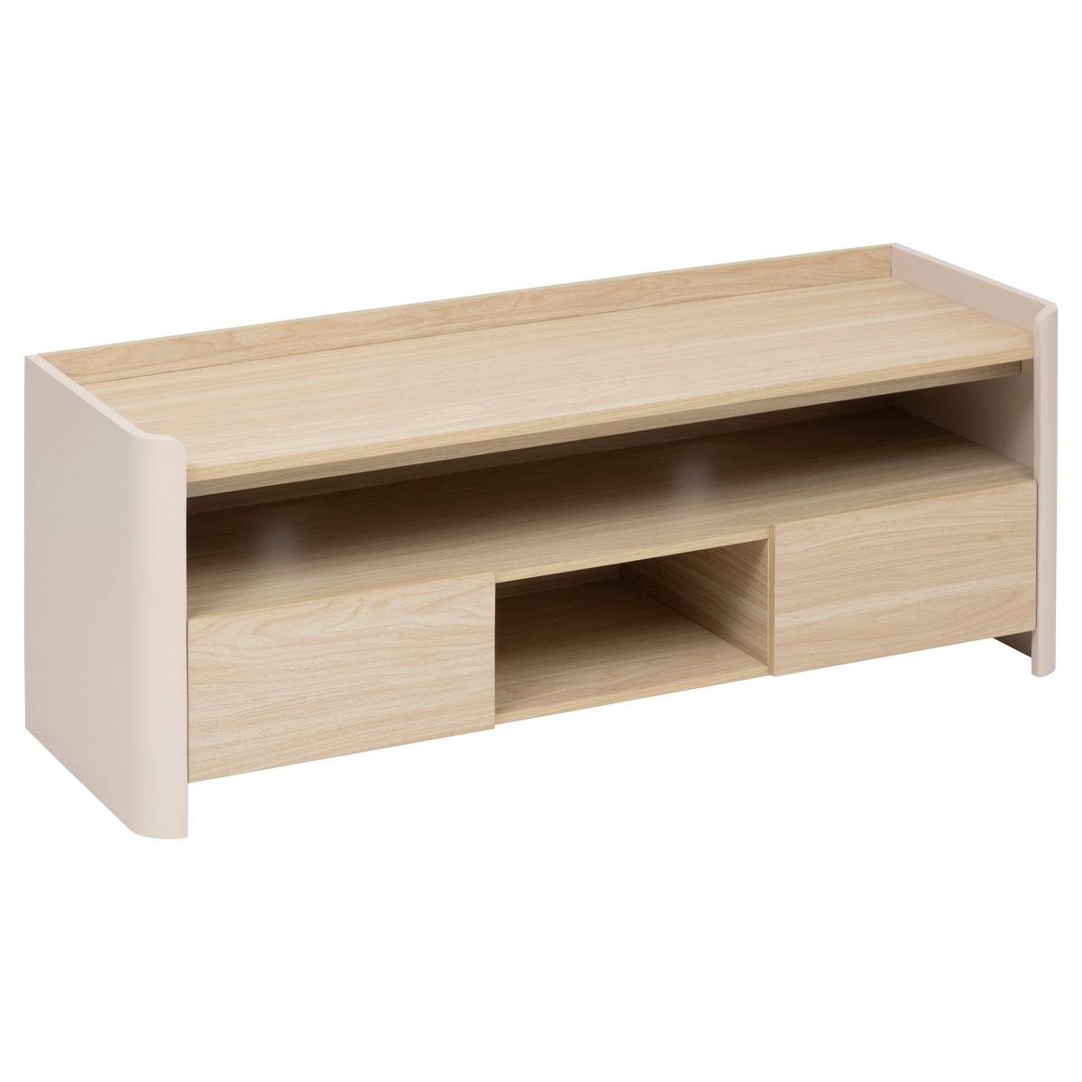 Meuble TV 2 niches et 2 tiroirs ROUNDY, 5FIVE SIMPLY SMART