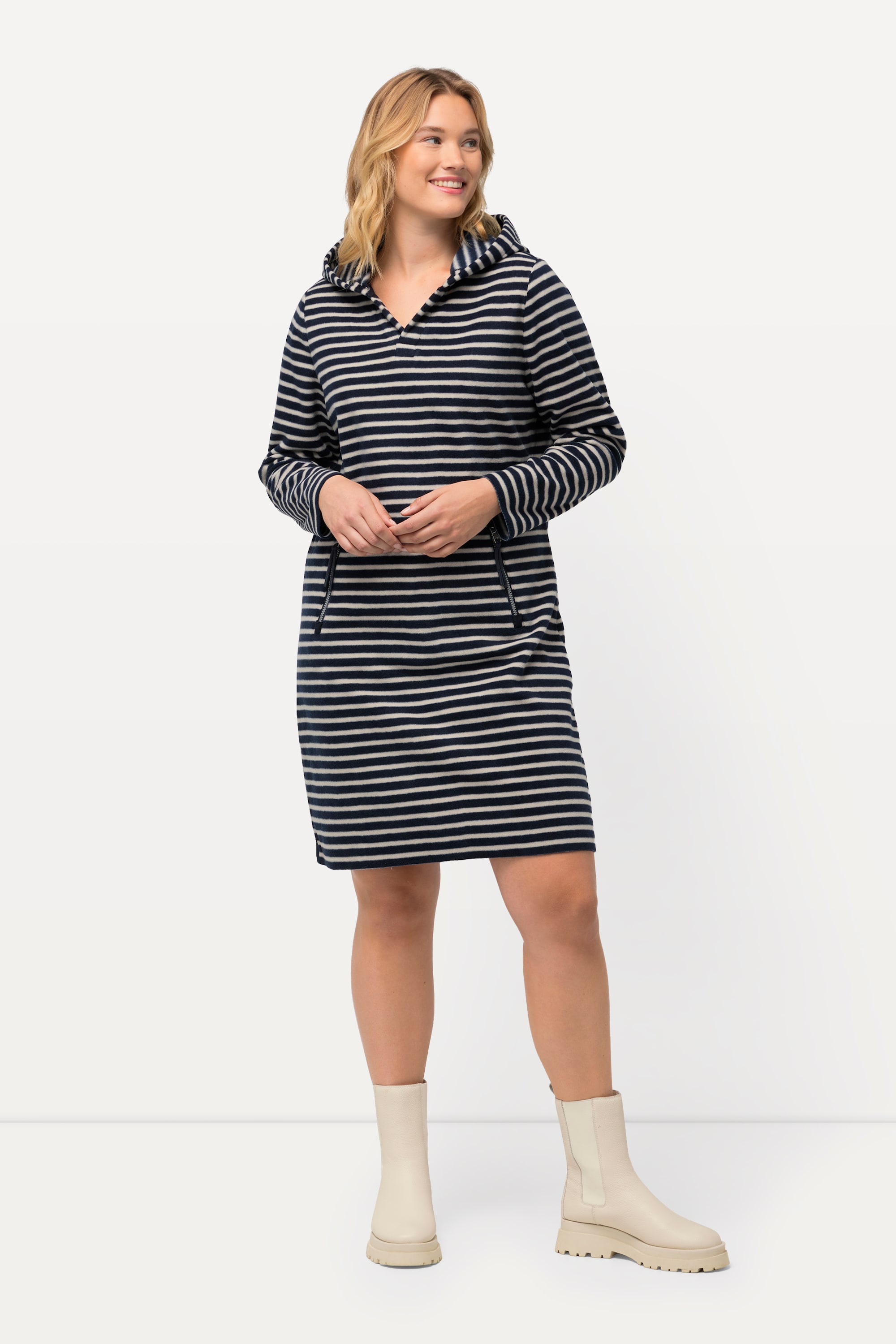Robe en molleton à rayures, ULLA POPKEN