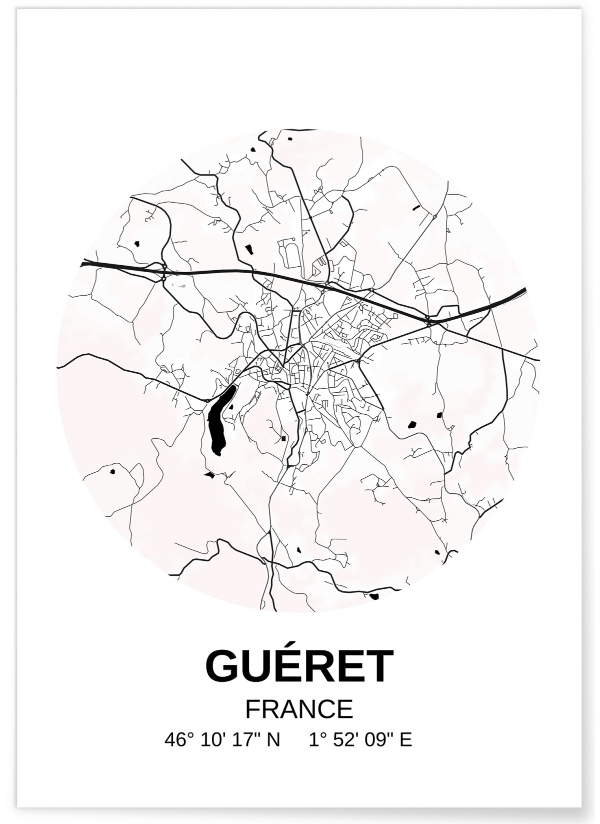 Affiche Carte Guéret, L'AFFICHERIE