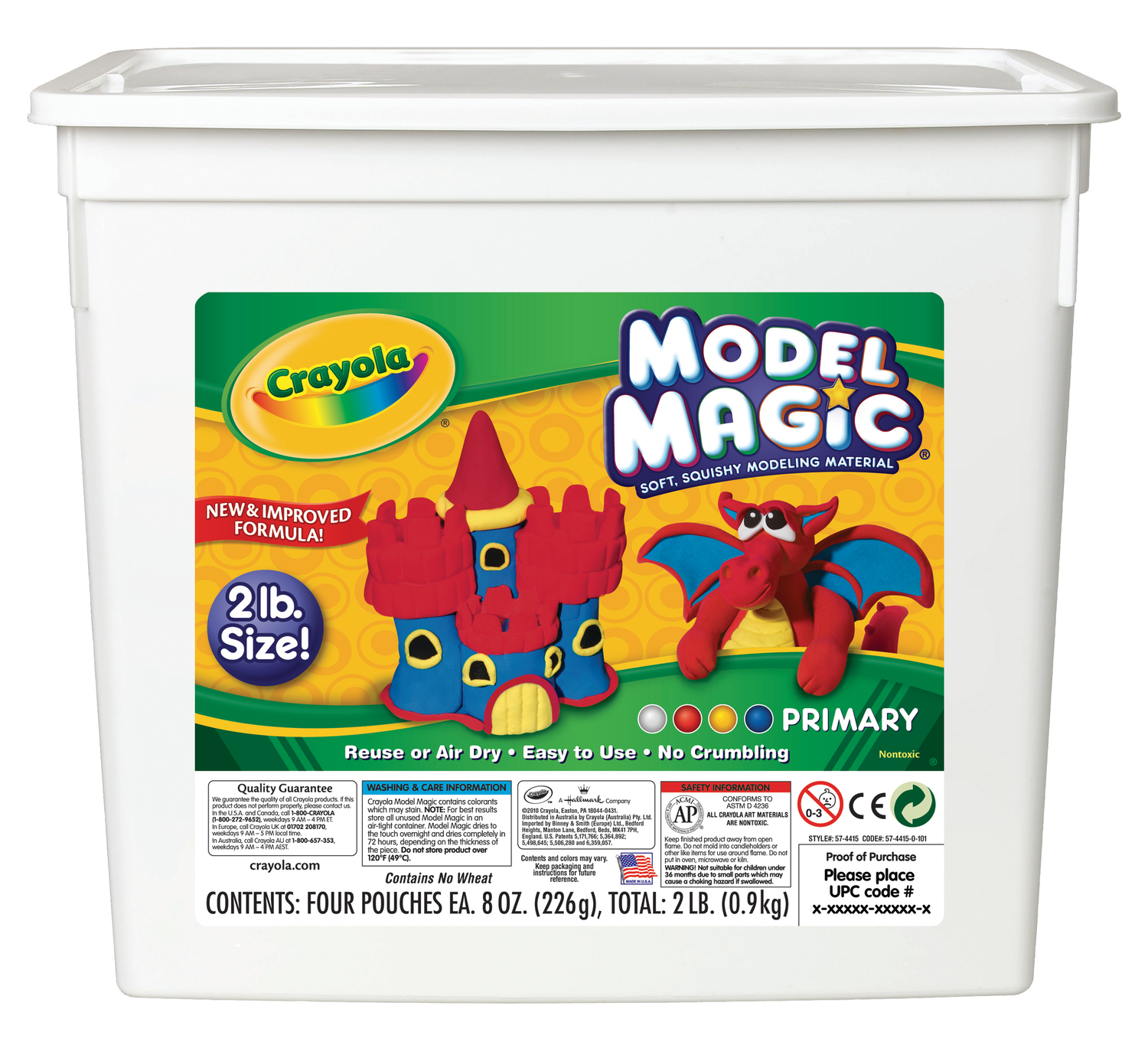 Seau de model magic couleurs assorties, CRAYOLA
