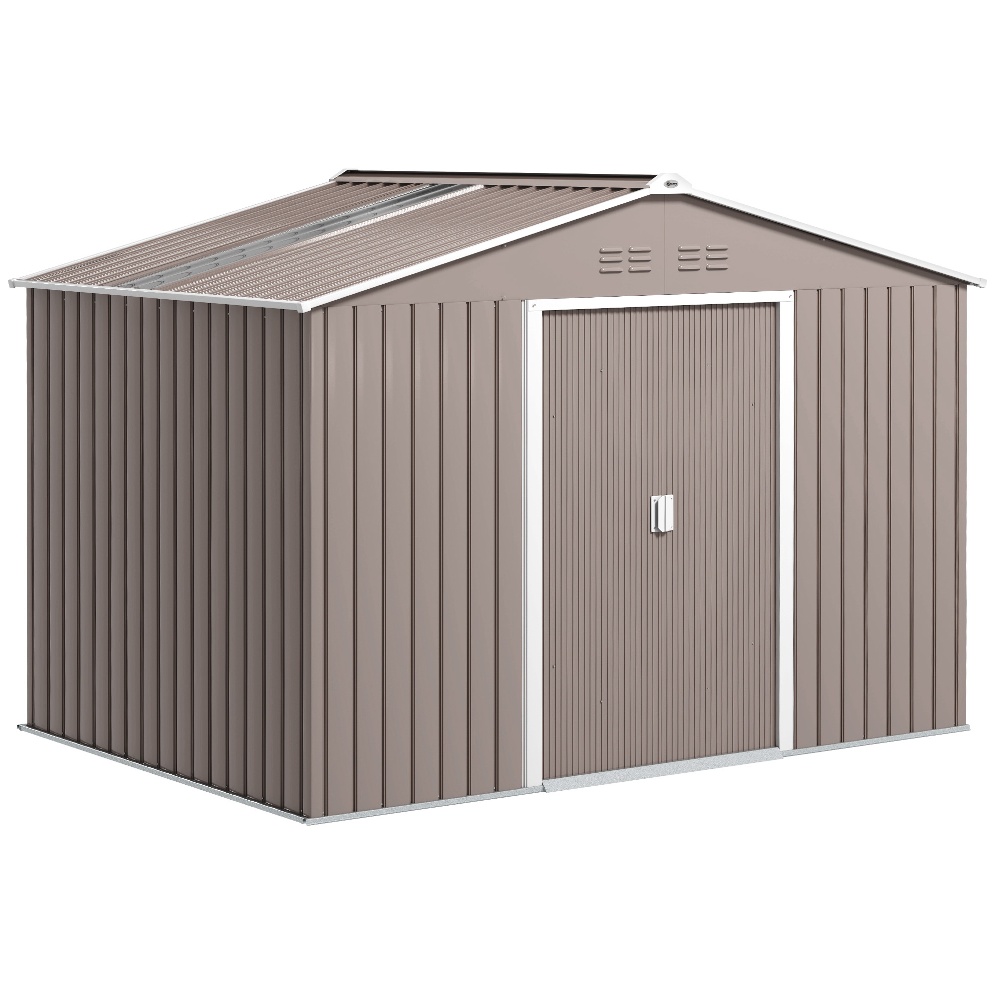 Abri de jardin Acier galvanisé Gris clair, OUTSUNNY