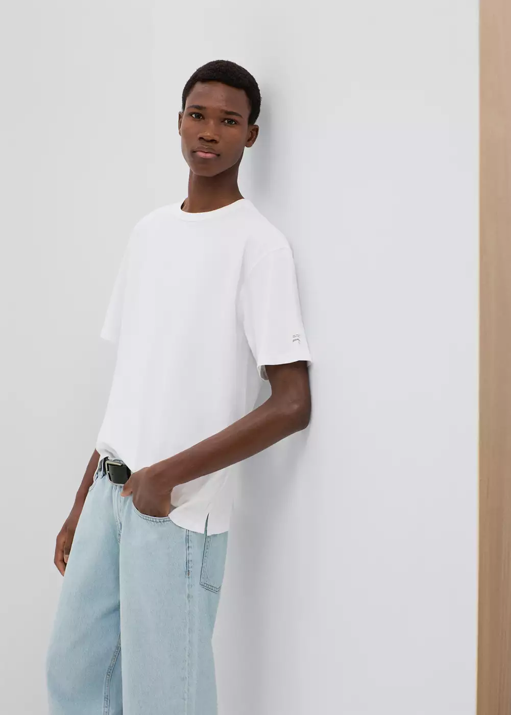 T-shirt coton empiècement, MANGO TEEN