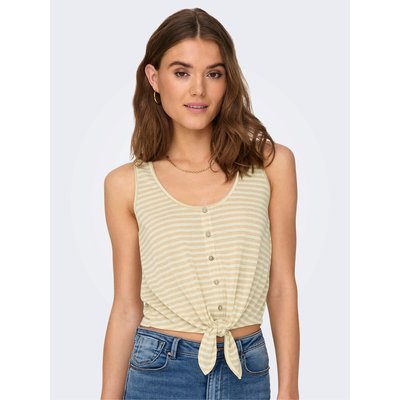 Cropped Tie-Front T-Shirt ONLY