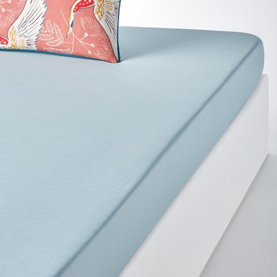 Grues 100% Cotton Percale 180 Thread Count Fitted Sheet LA REDOUTE INTERIEURS