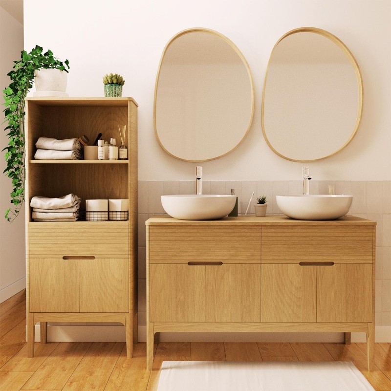 Meuble double+vasque+rob+miroir+col ALASKA, MOB IN