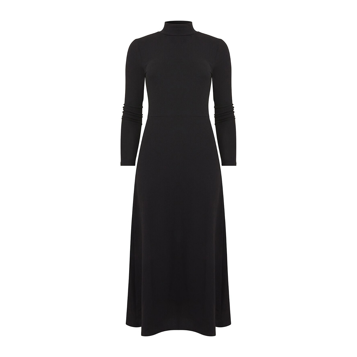 Jersey midi dress with high neck, black, Joe Browns | La Redoute
