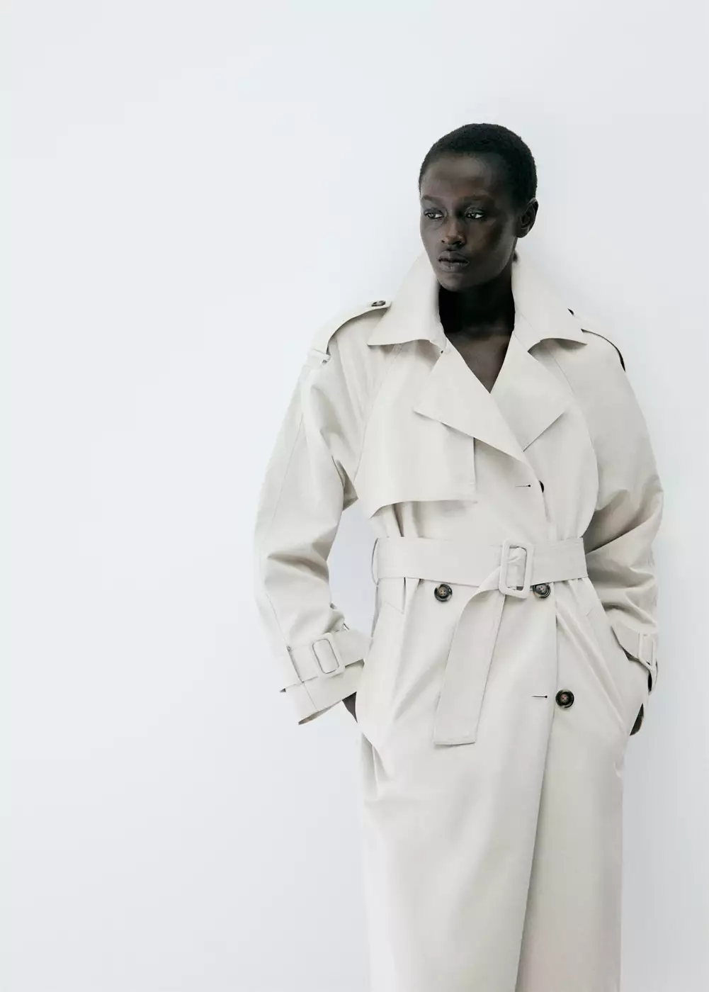 Trench long double boutonnage, MANGO
