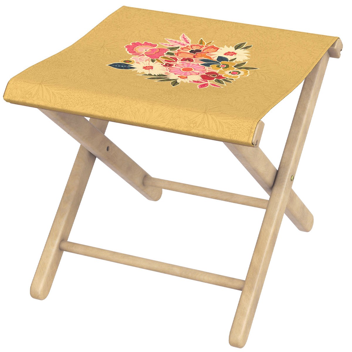 Pliant pêcheur en eucalyptus, motif fleuri, KIMIKO, VENT DE BOHÈME
