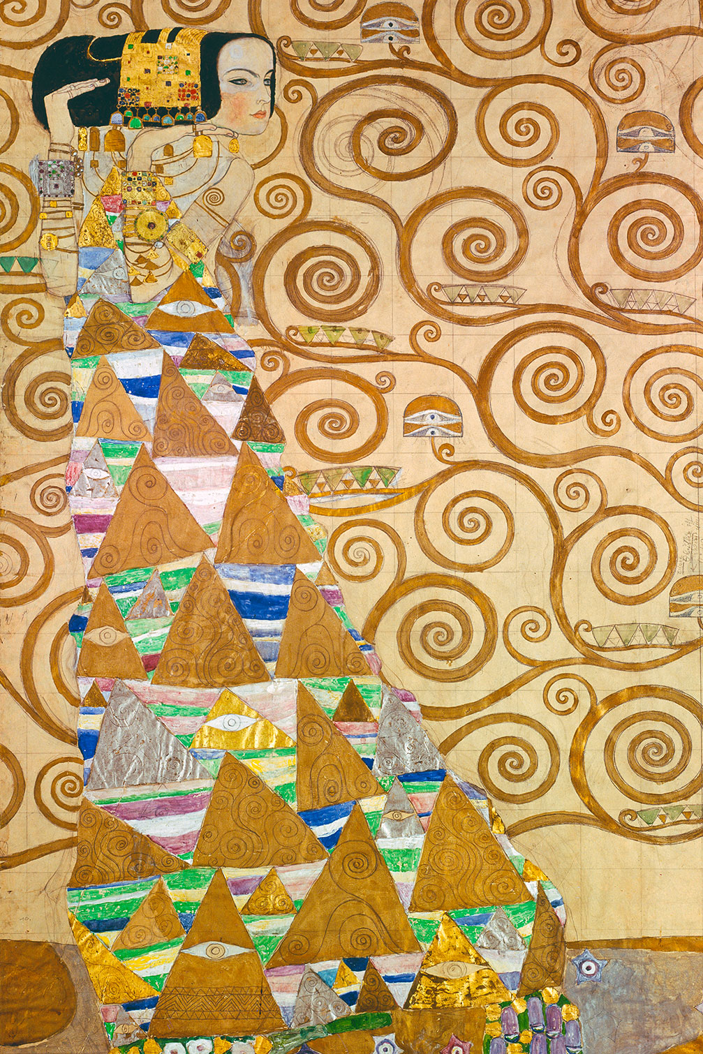 Tableau célèbre Klimt Expectation, HEXOA