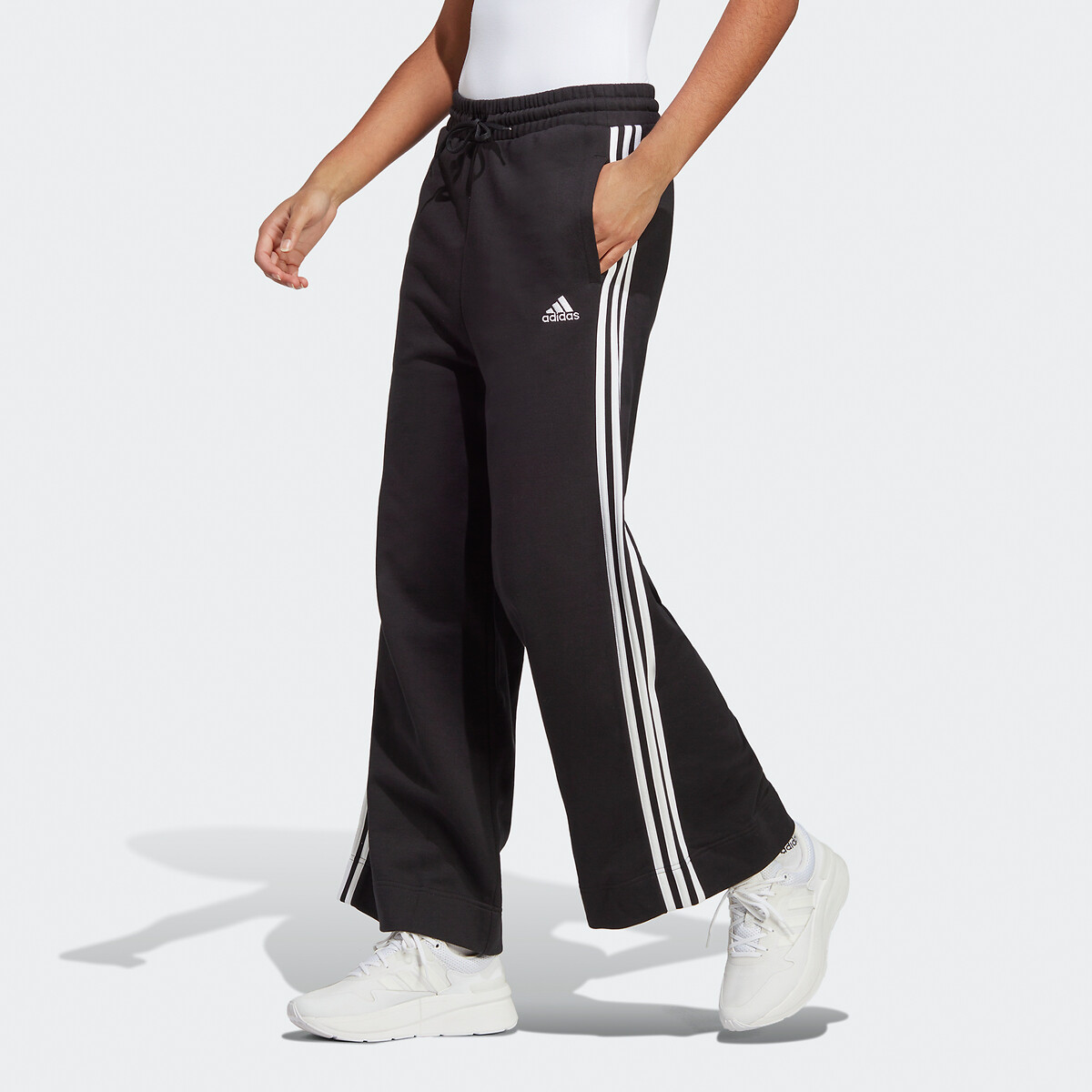 Pantalón ancho 3-stripes negro Adidas Sportswear |
