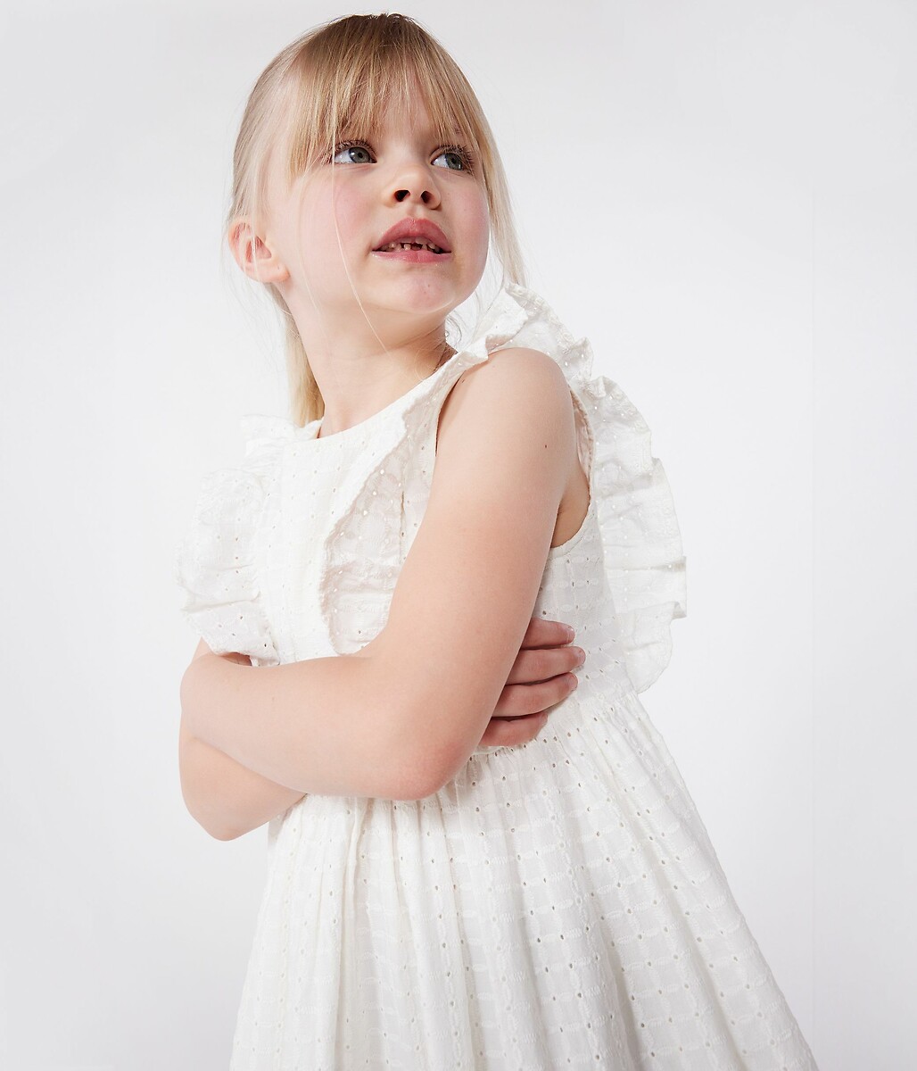Robe Fille Marks And Spencer Broderie Anglaise Blanche - Taille 13-14 Ans - Neuve Avec étiquette