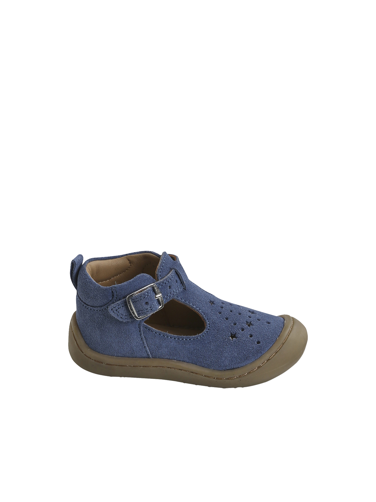 Salomés cuir souple bébé 4 pattes, VERTBAUDET