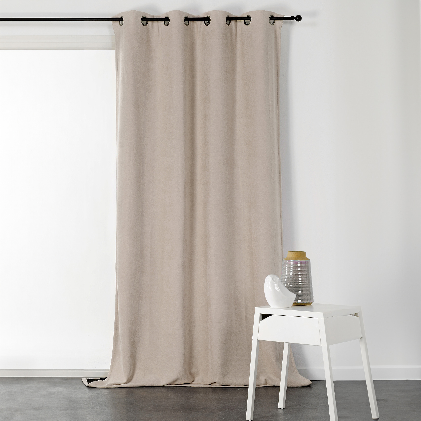 Rideau à Oeillets Isolant et Déperlant  - Effet Velours, LINDER