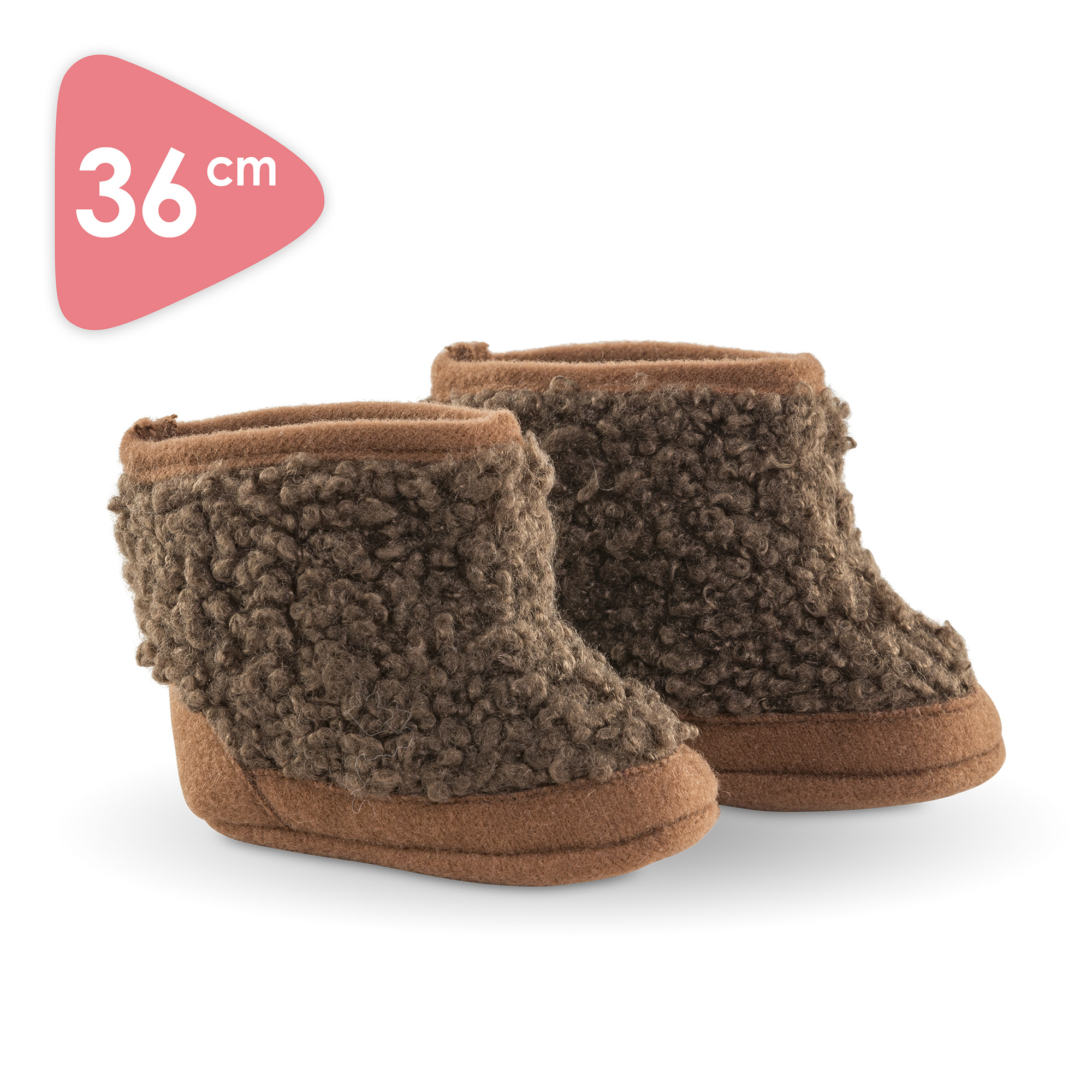 Bottes Moumoute Marron pour poupon 36 cm, COROLLE