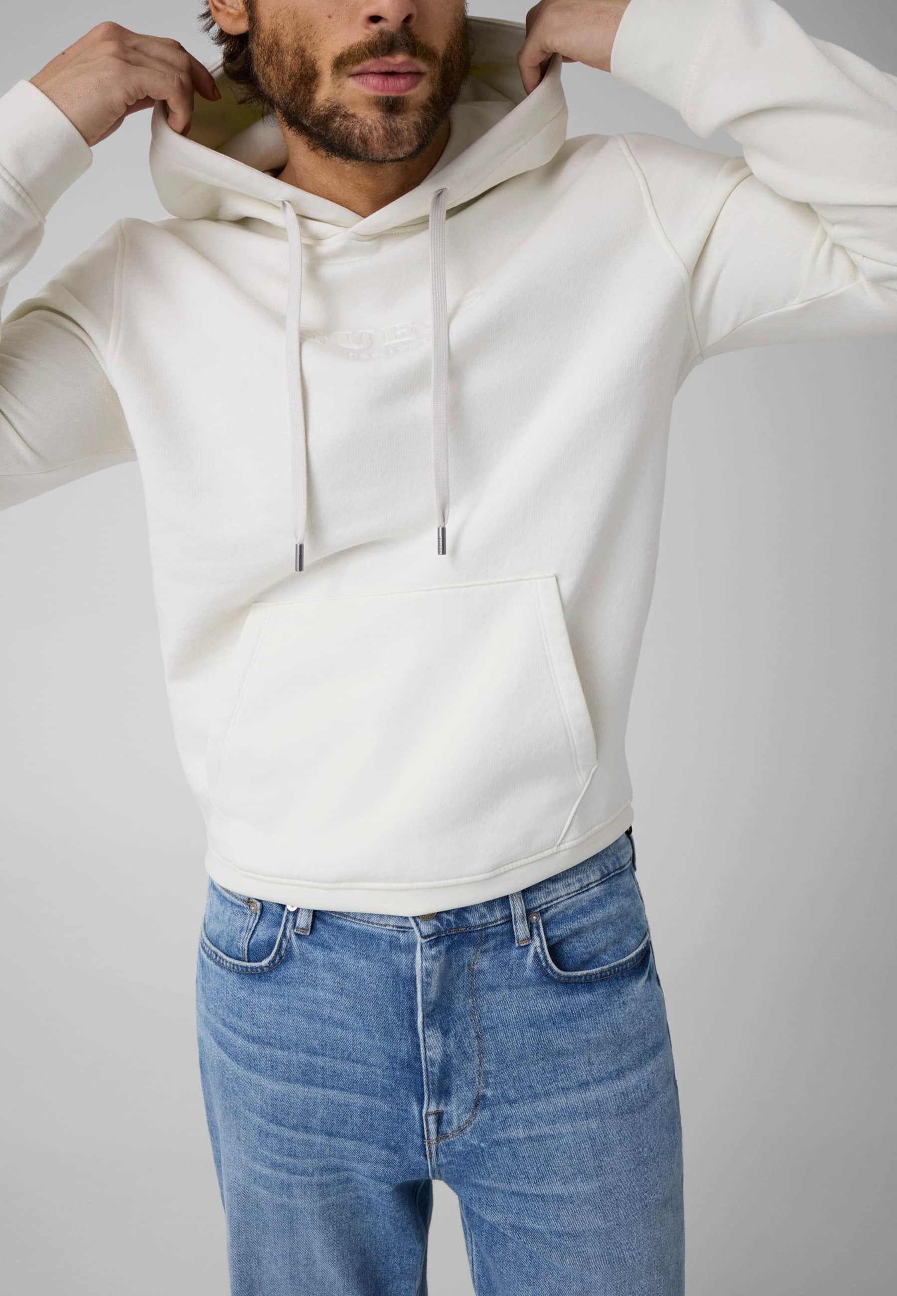 Sweat À Capuche Avec Logo, GUESS
