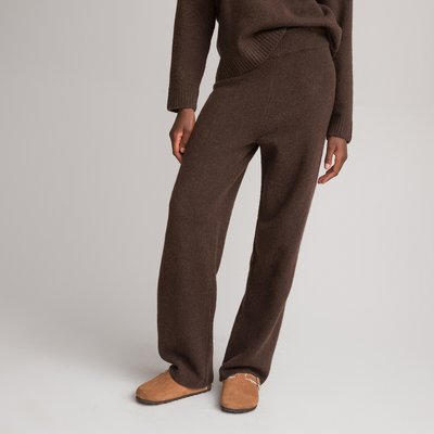 Recycled Straight Knitted Trousers, Length 28.5" LA REDOUTE COLLECTIONS