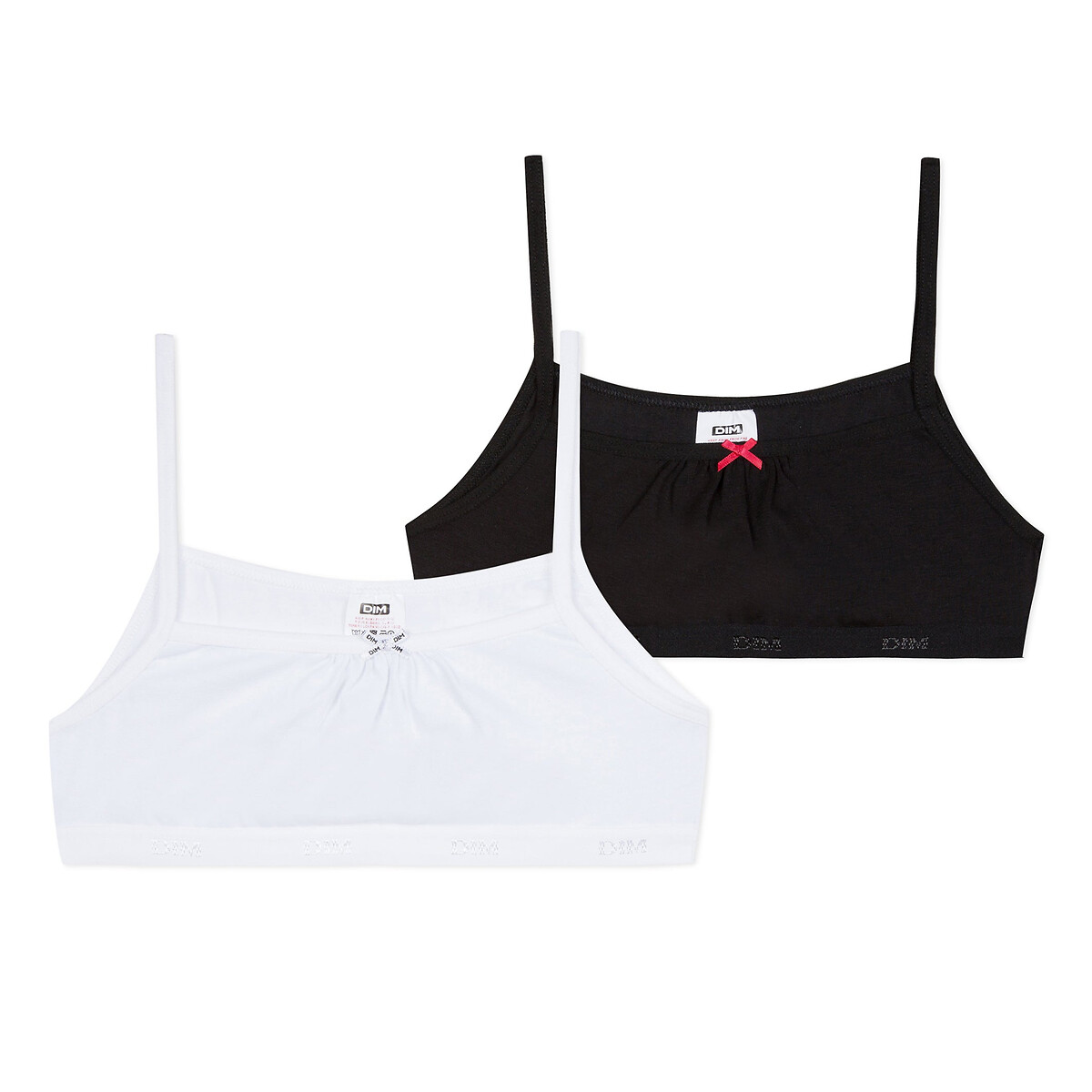 Image of Pack of 2 Bralettes in Cotton, 6-16 Years
