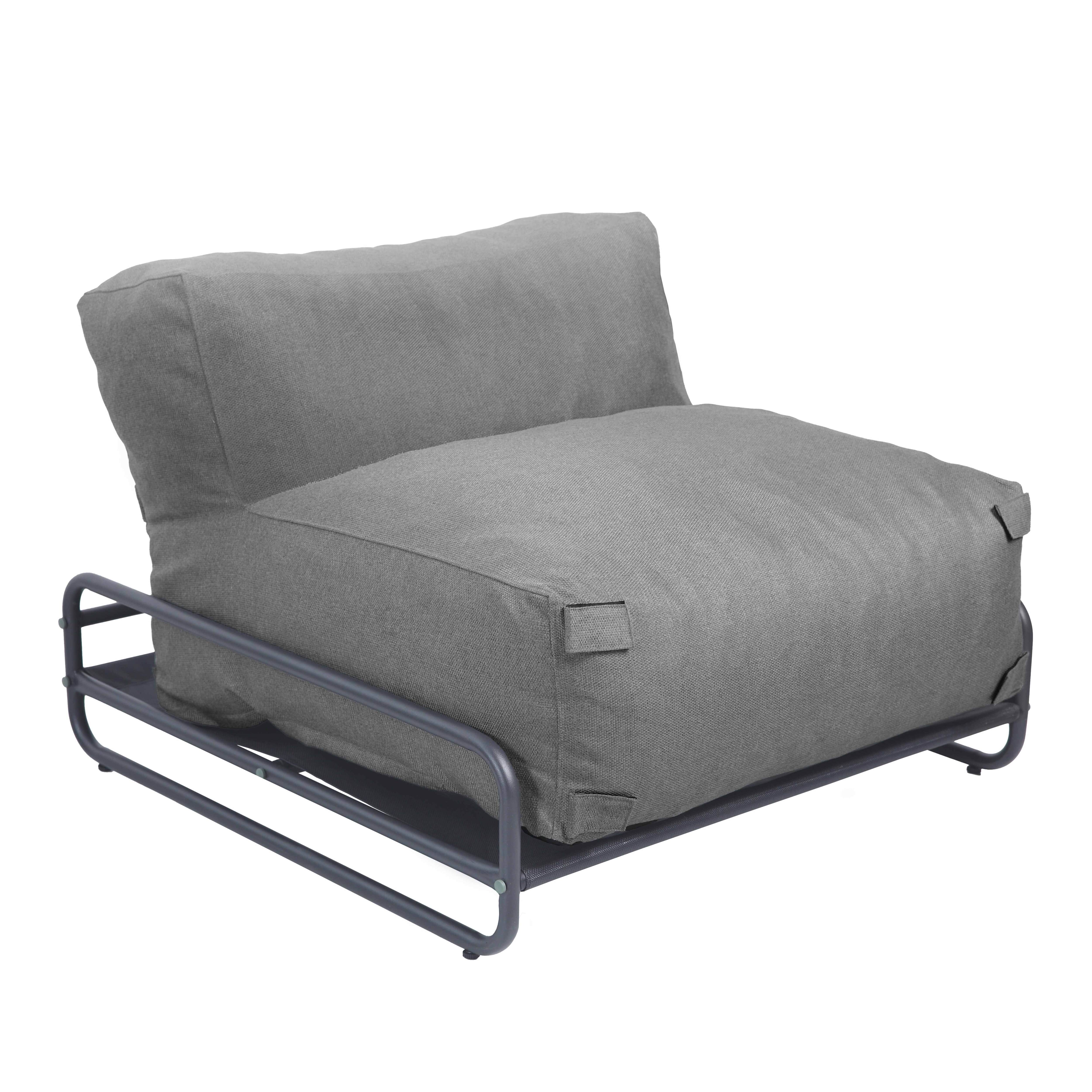 Chauffeuse pour salon de jardin modulable avec structure, MIXI, OVIALA
