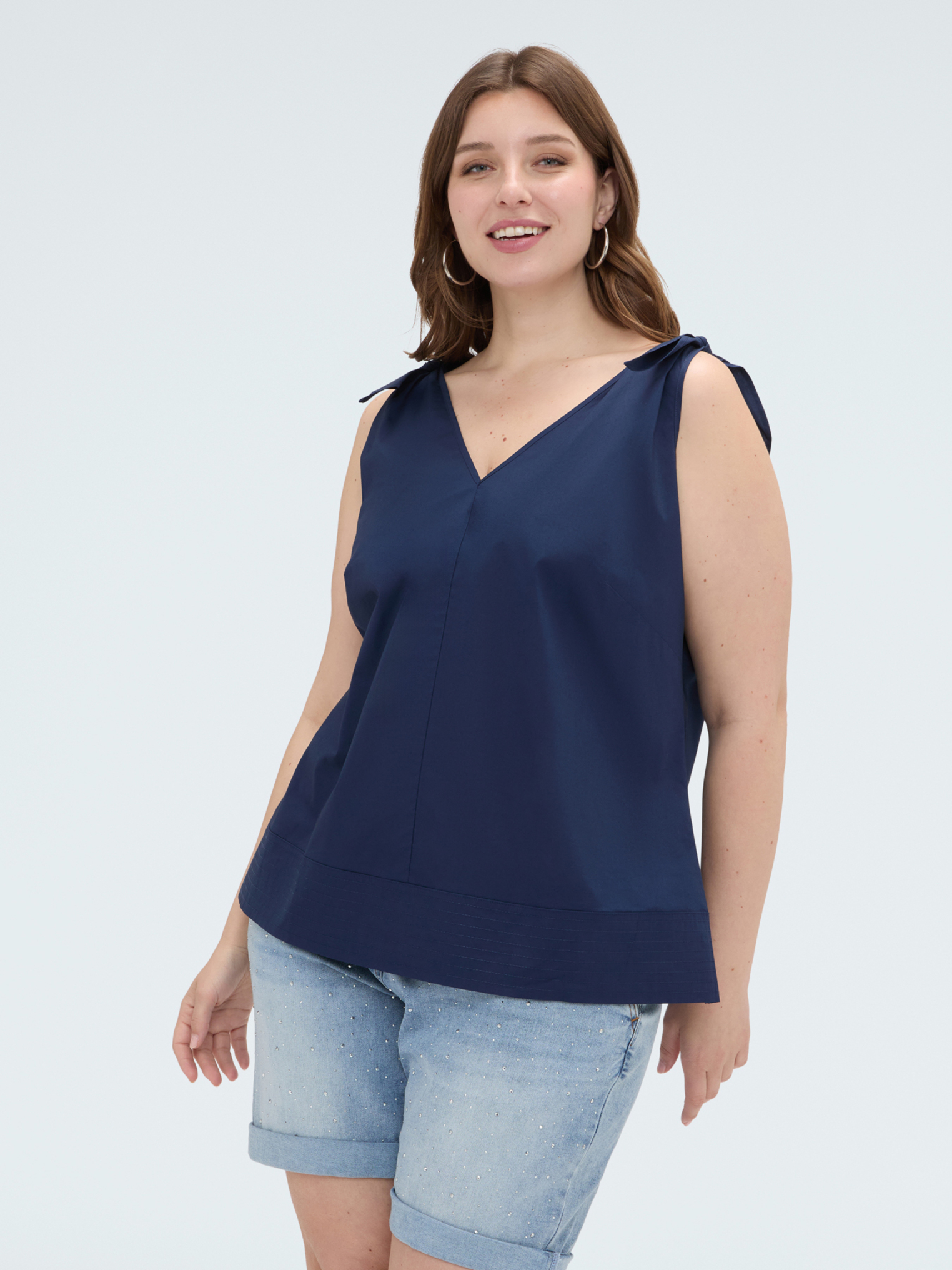 Top avec nœuds papillon sur les épaules, FIORELLA RUBINO