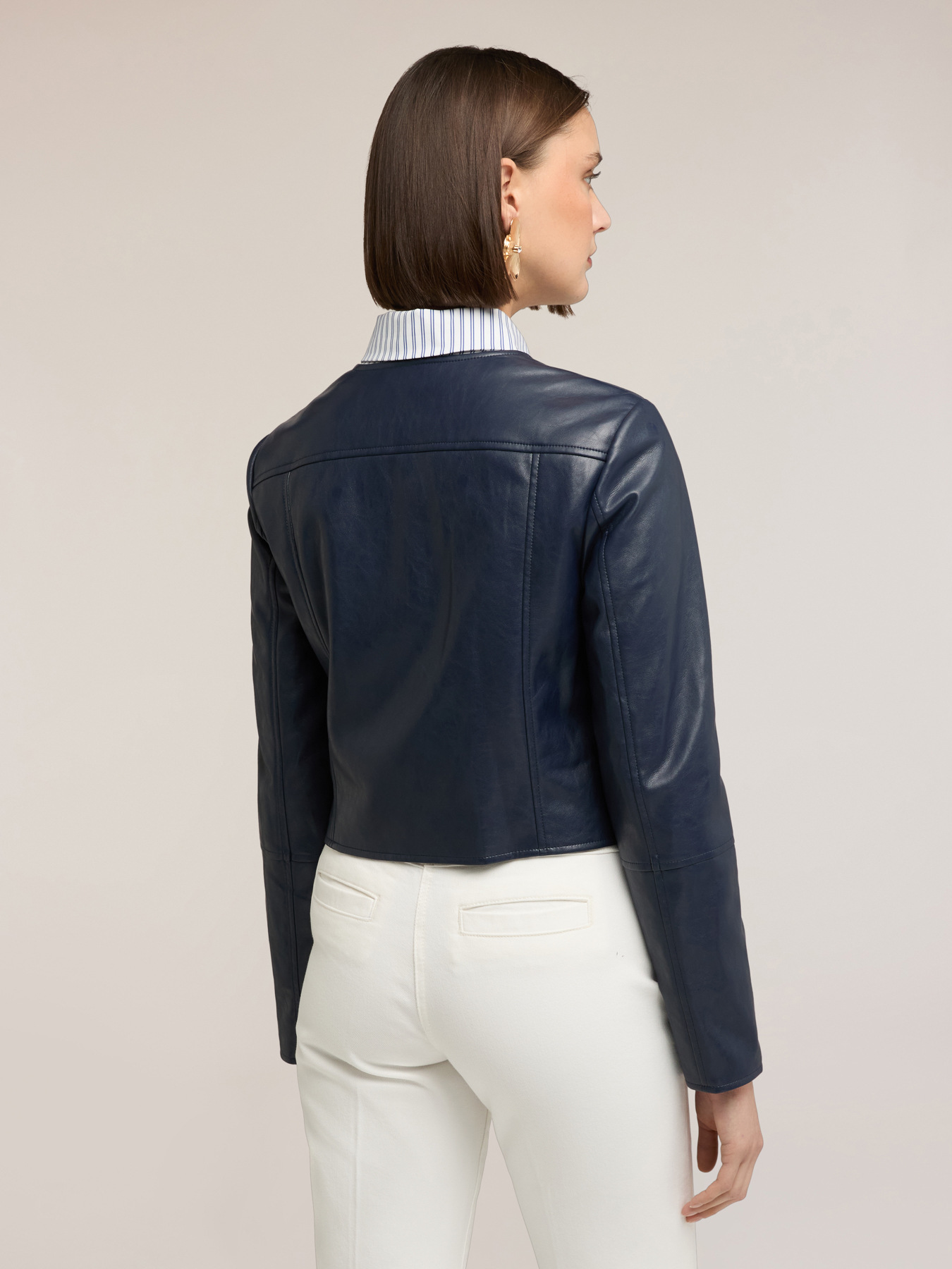 Veste Femme Motivi En Coton - Taille 42 Bleue - Neuf Avec Étiquettes