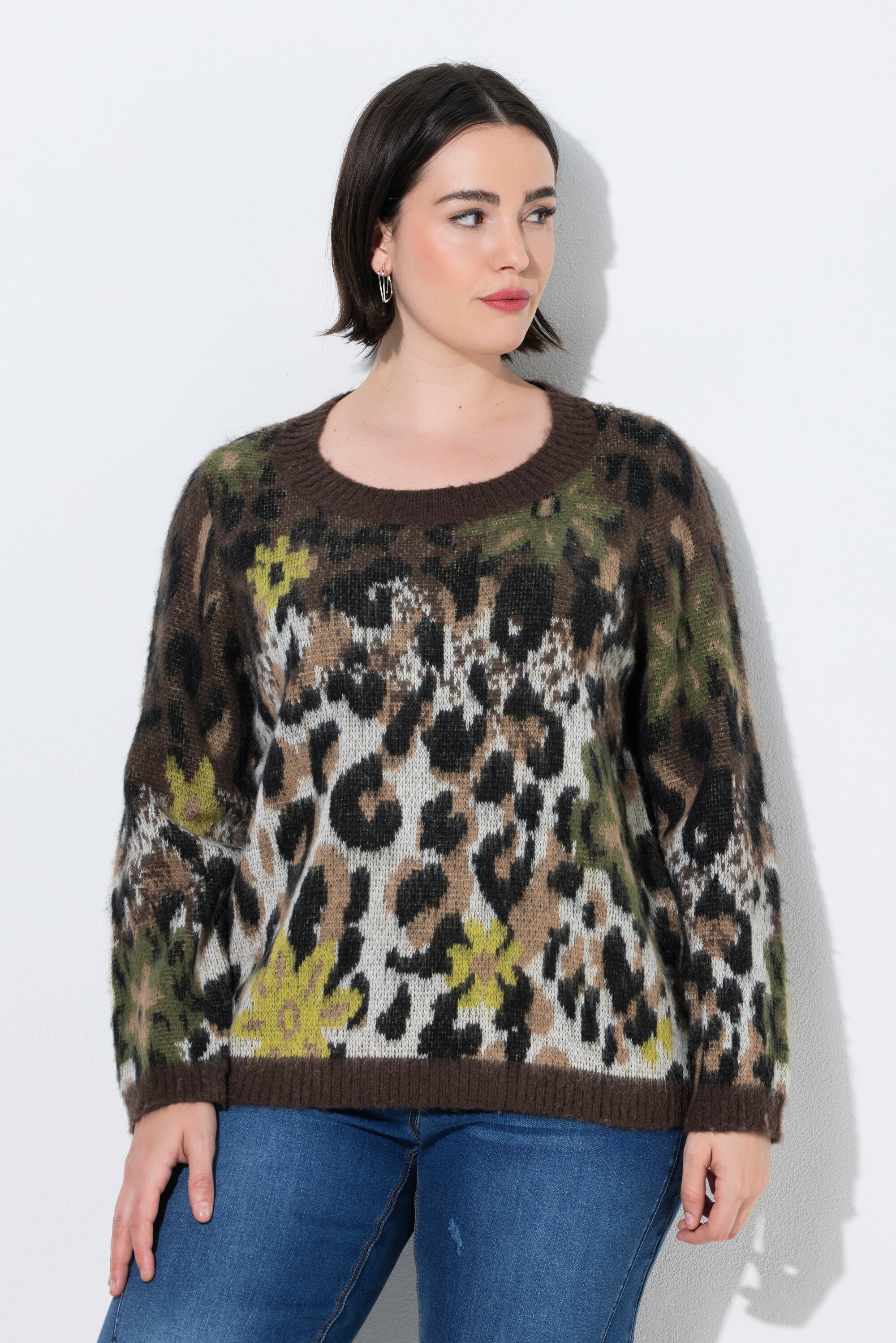 Pull motif léopard et fleurs, ULLA POPKEN