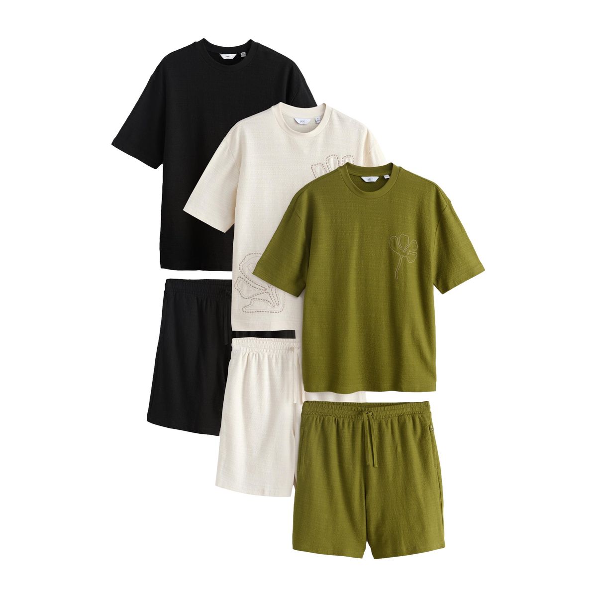 Ensemble t-shirt et short, lot de 3, NEXT