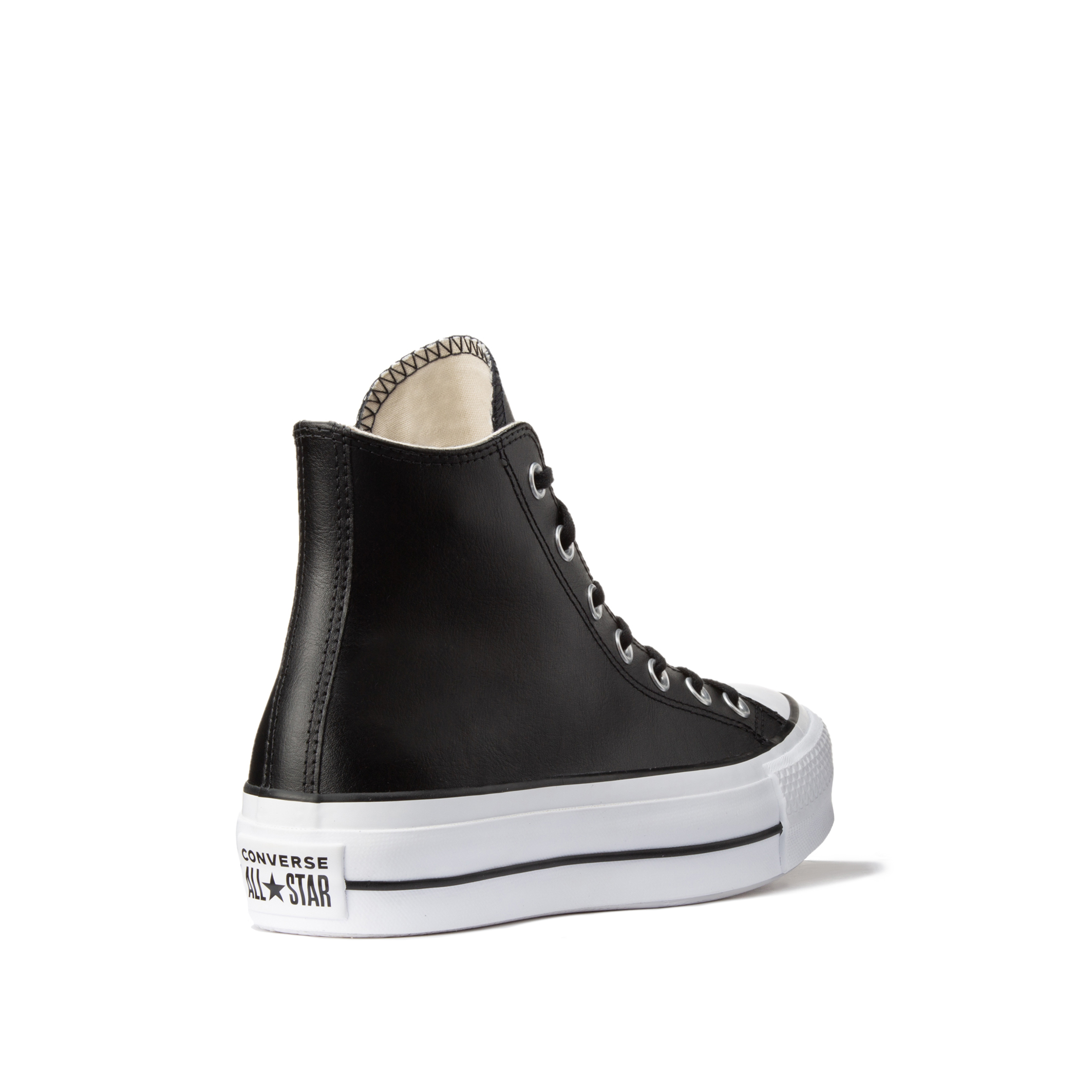 Chuck taylor all star lift leather hi trainers , black, Converse | La  Redoute