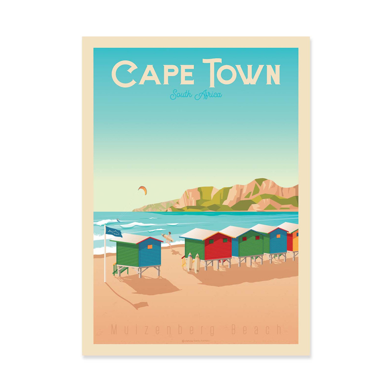 Affiche d'art - Cape Town - Olahoop Travel Posters, WALL EDITIONS