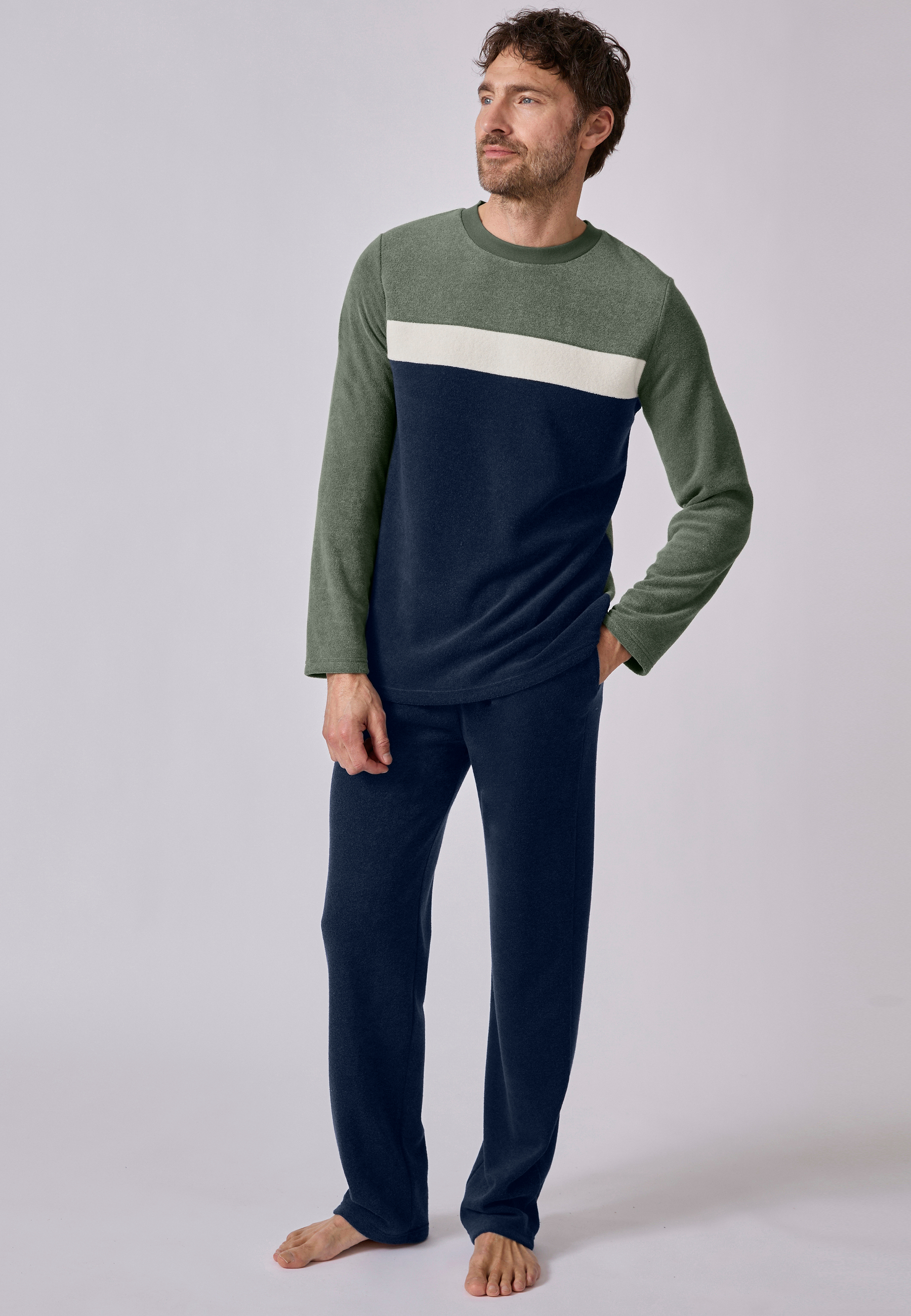 Pyjama Thermolactyl en maille bouclette, DAMART