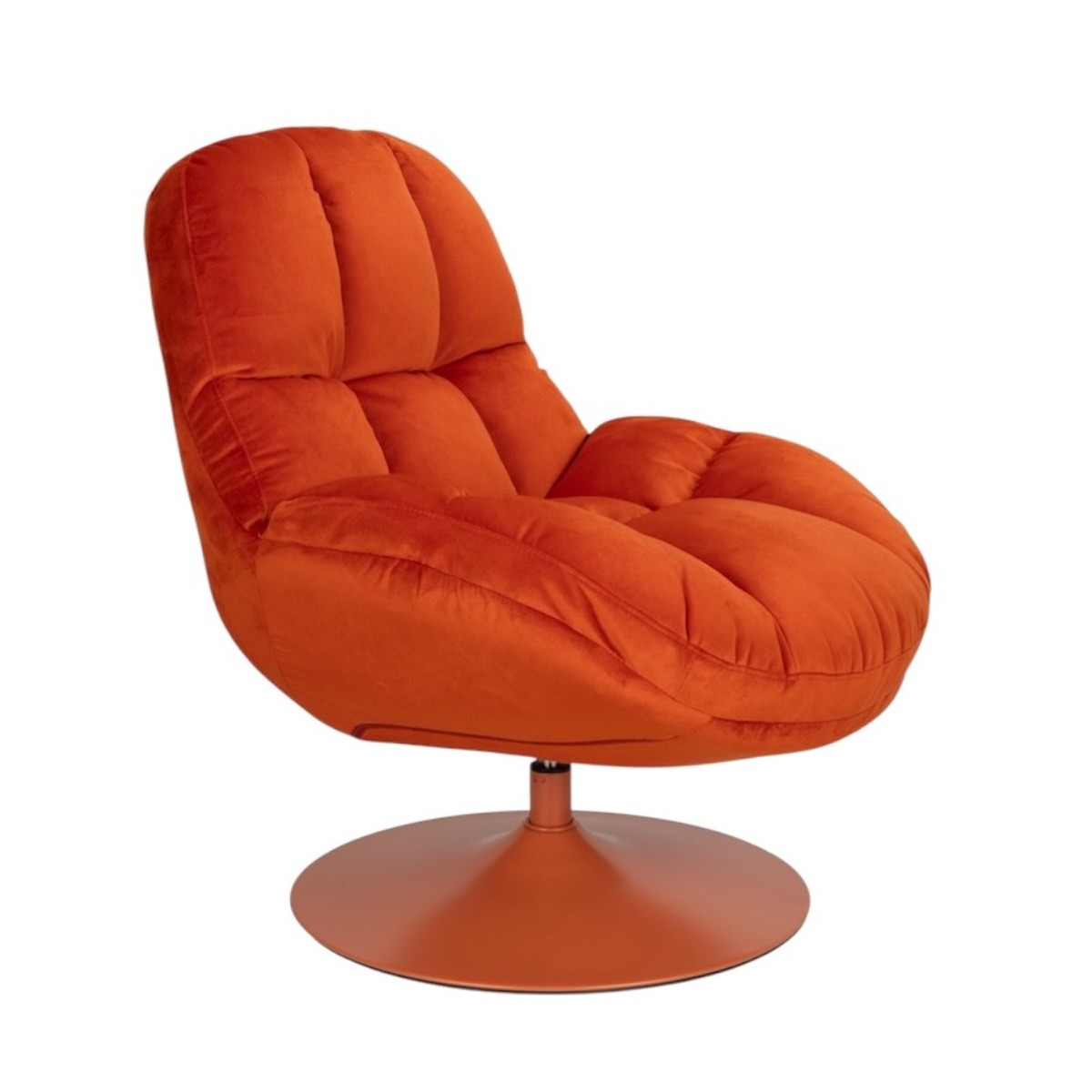 Fauteuil pivotant en velours - BEEFY, MATHI DESIGN