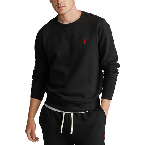 Cotton mix fleece sweatshirt with crew-neck , black, Polo Ralph Lauren | La  Redoute