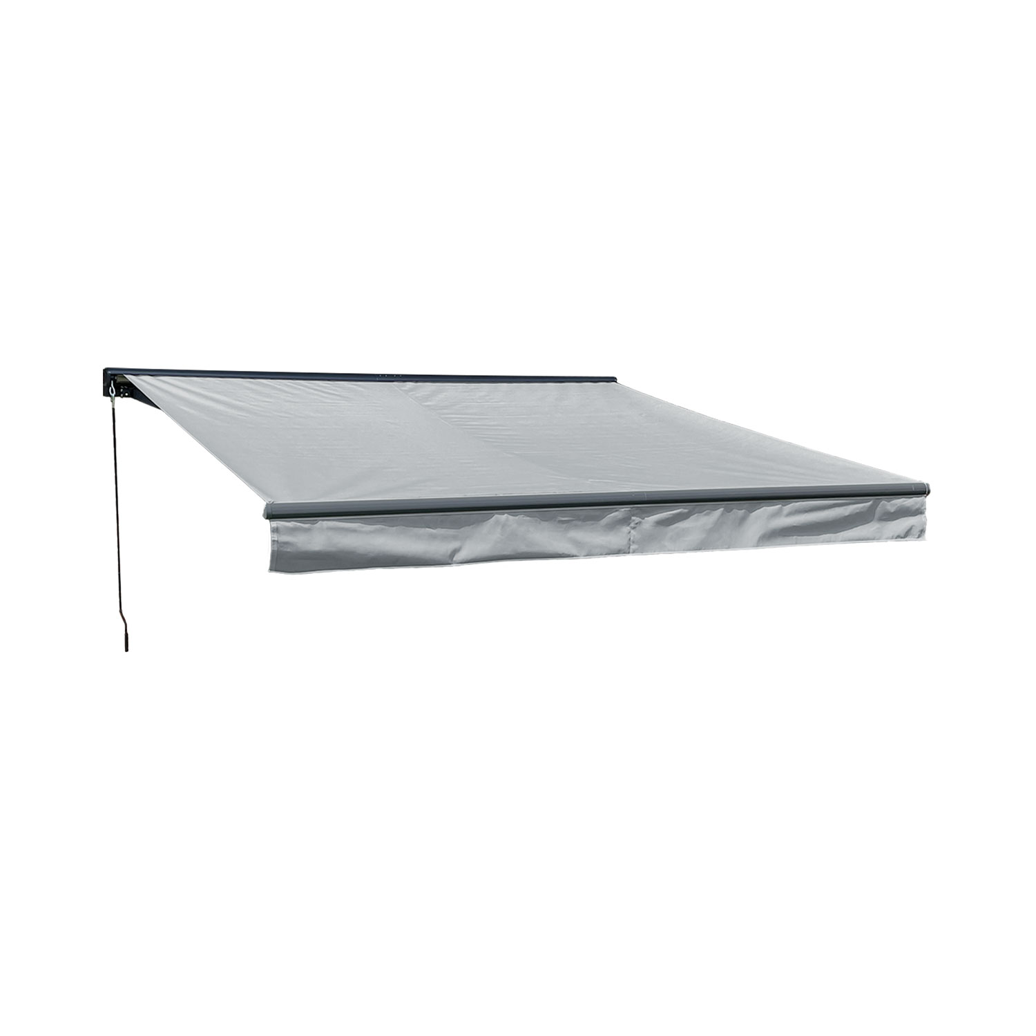 Store banne avec semi-coffre, 3,5x3m, SAULE, HAPPY GARDEN