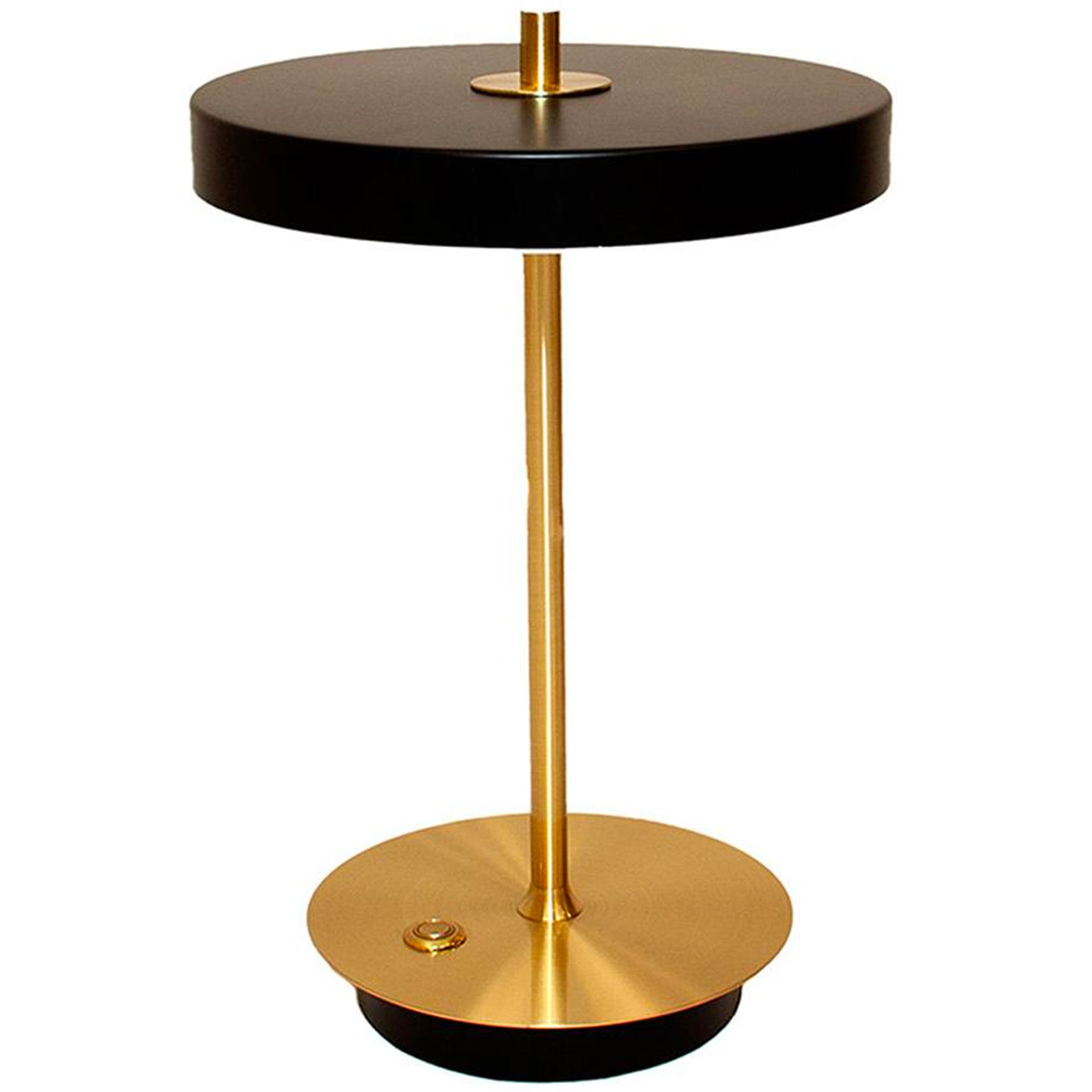 Lampe à poser LED sans fil métal noir et doré 20x20x30.5cm, WADIGA