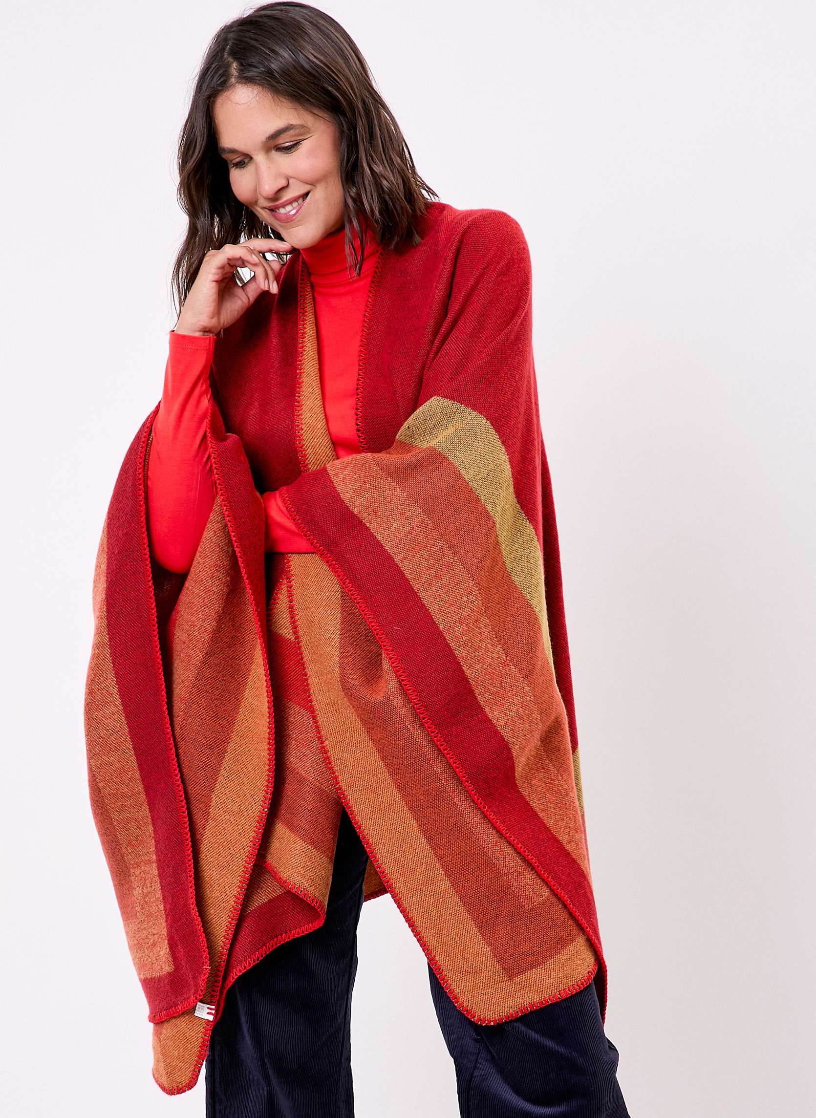 Poncho imprimé réversible WALDO, LA FIANCÉE