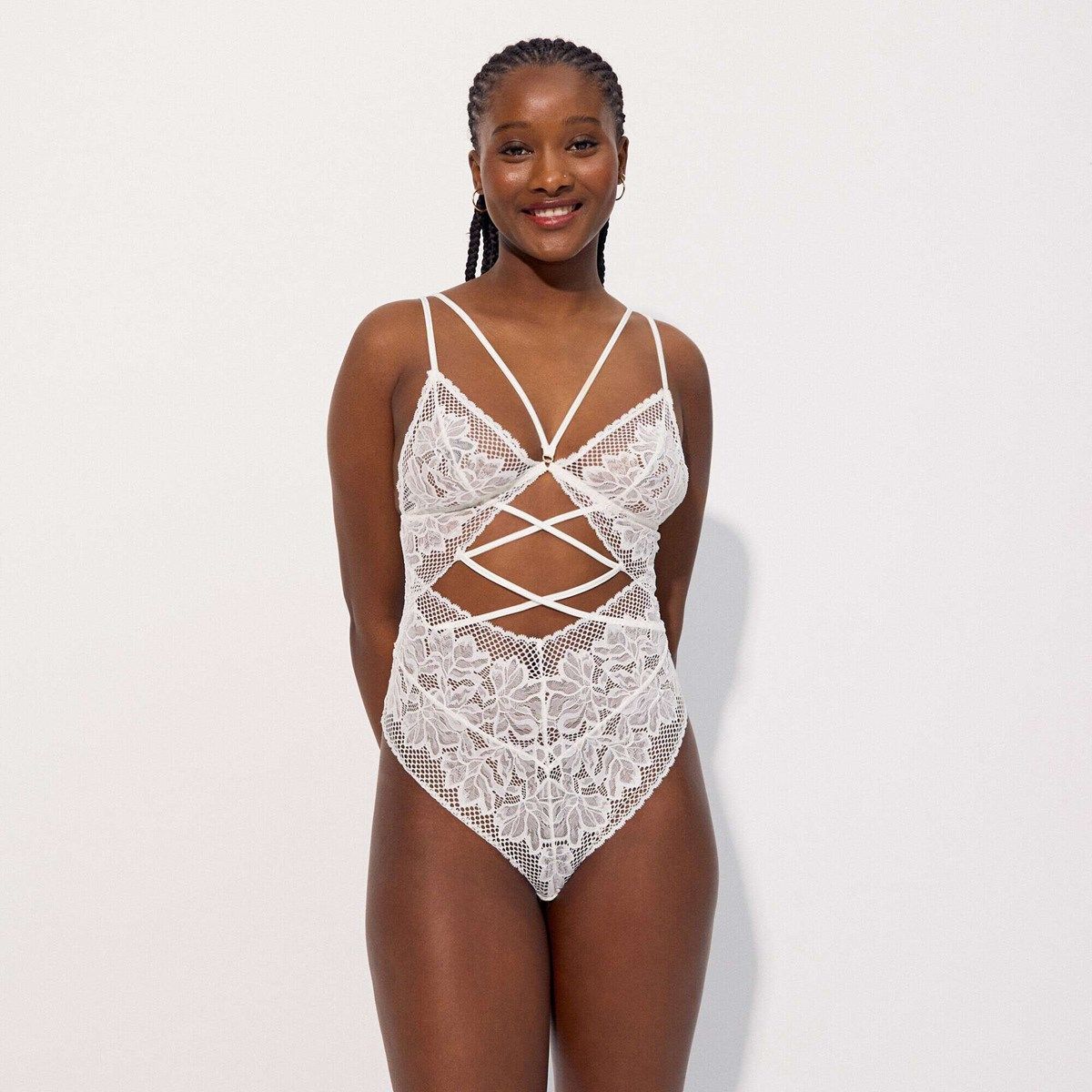 Body sans armatures en dentelle brooksiz ecru Undiz La Redoute