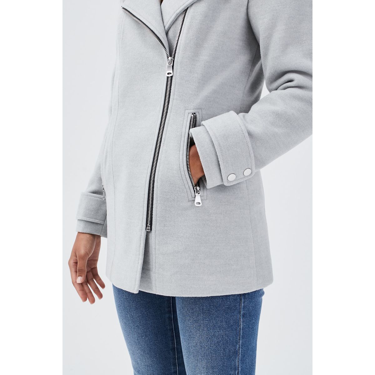 Manteau gris cache discount cache