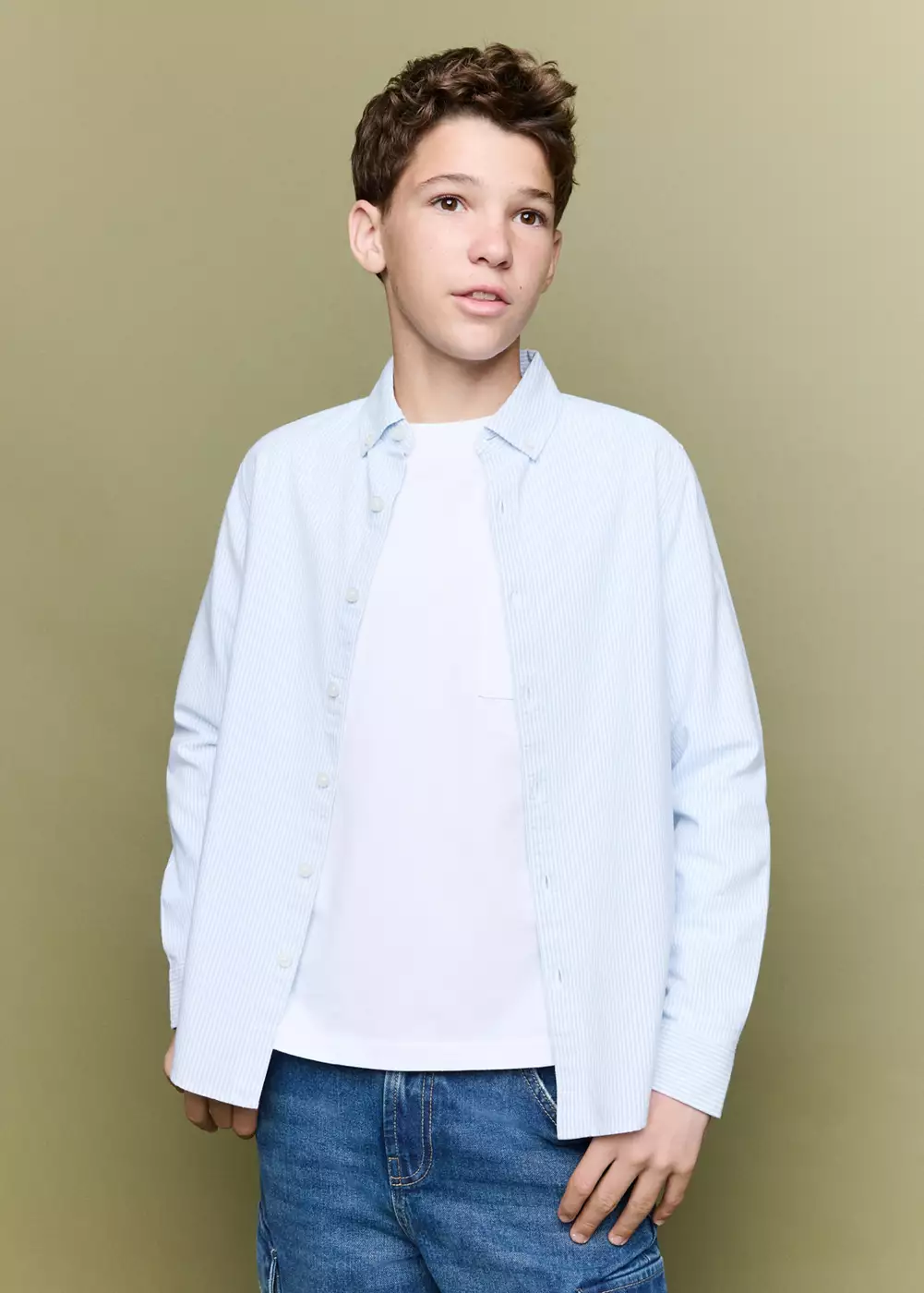 Chemise oxford rayée, MANGO KIDS