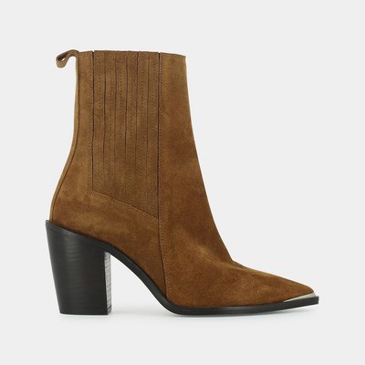 Basama Pointed Ankle Boots with Block Heel JONAK