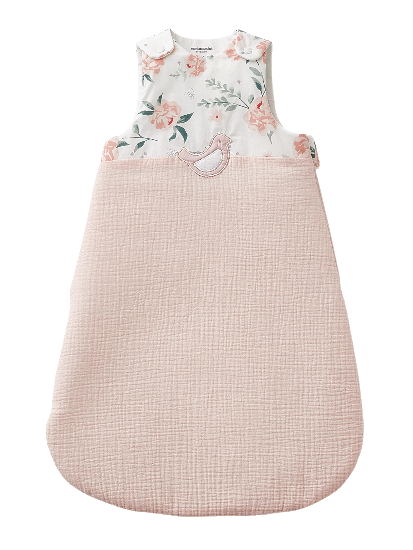 Gigoteuse sans manches en gaze de coton EAU DE ROSE Oeko-Tex®, VERTBAUDET