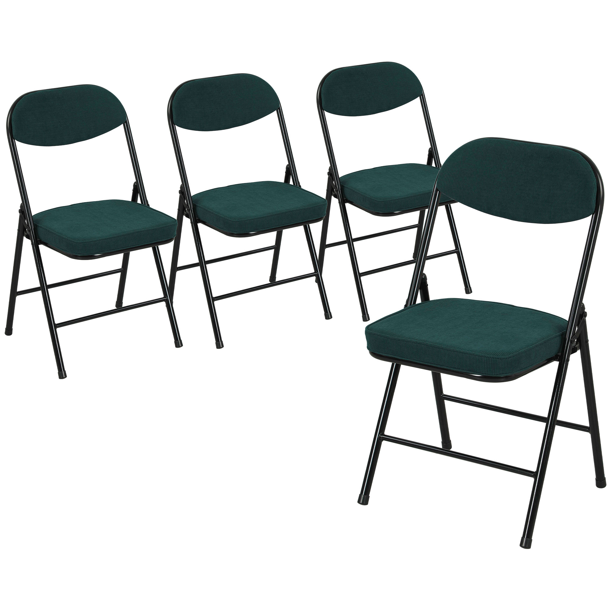Chaise pliante Velours côtelé (100 %, HOMCOM
