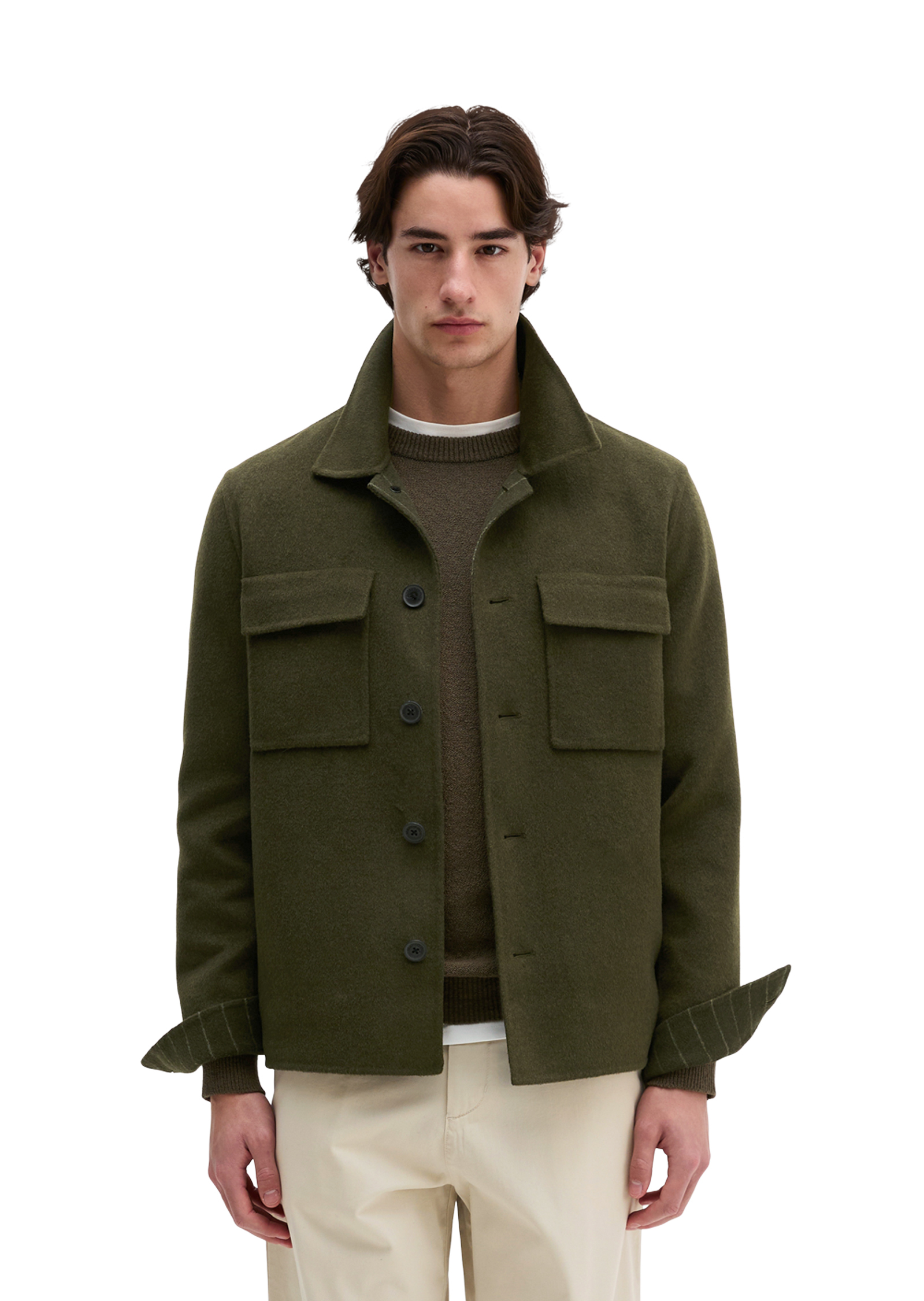 Veste réversible, coupe classique en mélange de laine vierge douce, MARC O'POLO