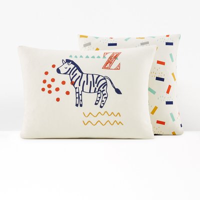 Animalia Zebra 100% Cotton Pillowcase LA REDOUTE INTERIEURS