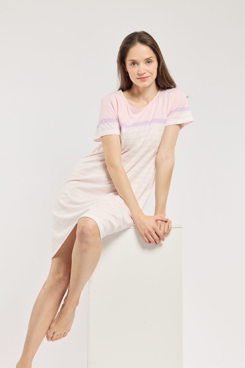 Chemise de nuit rayée - coton léger, ARMOR-LUX