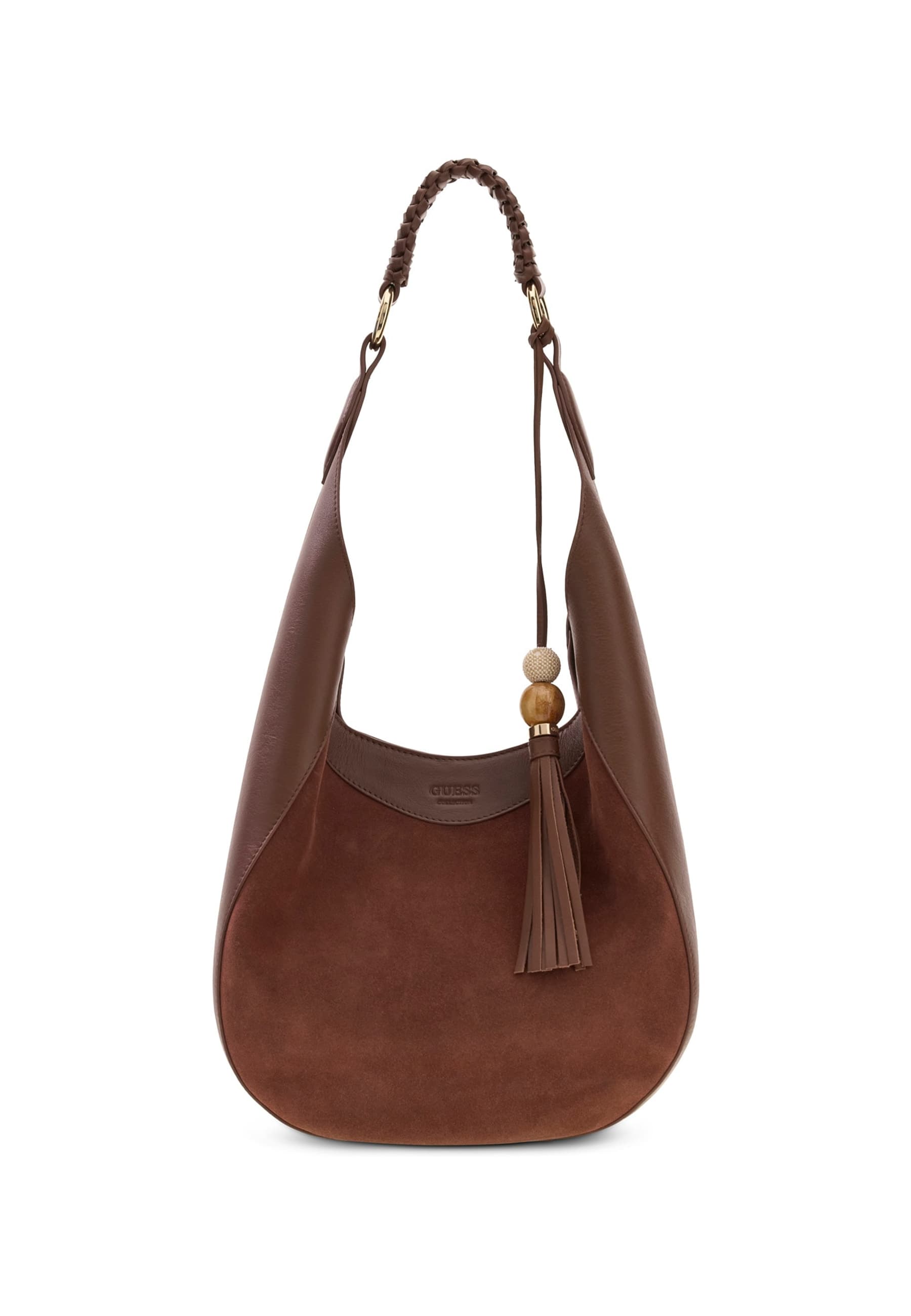 Sac Hobo Nina En Cuir Véritable, GUESS