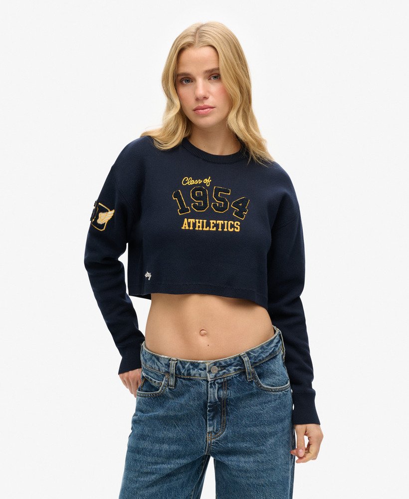 Pull ras du cou court Varsity, SUPERDRY