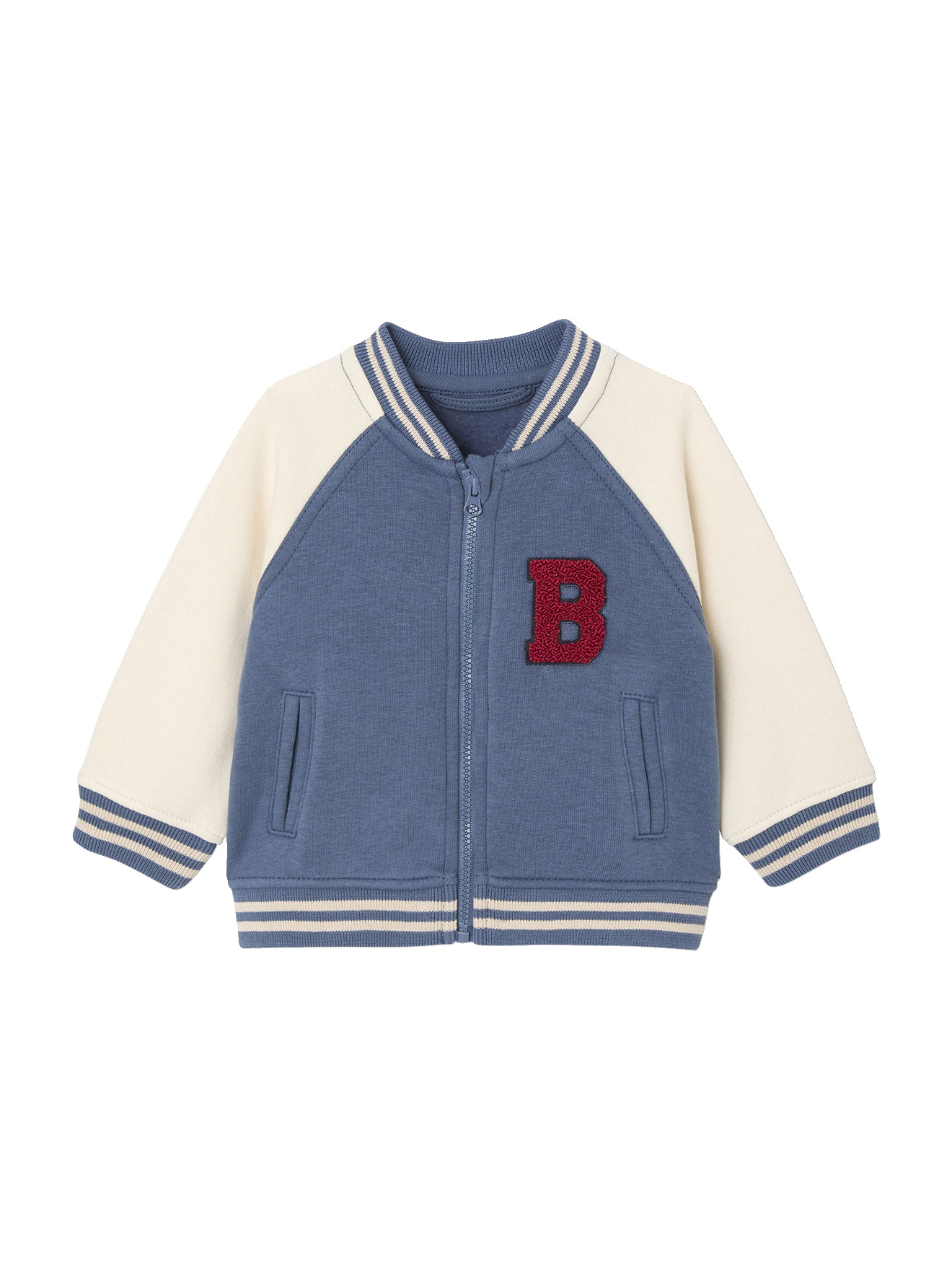 Gilet bébé style teddy en molleton avec badge bouclette, VERTBAUDET