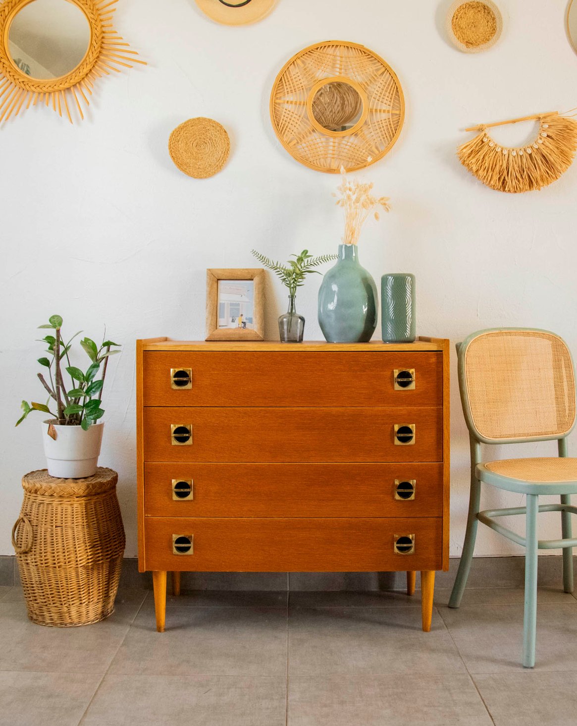 Commode sixties en bois Garance N°587 - Bon état, DEBONGOUT