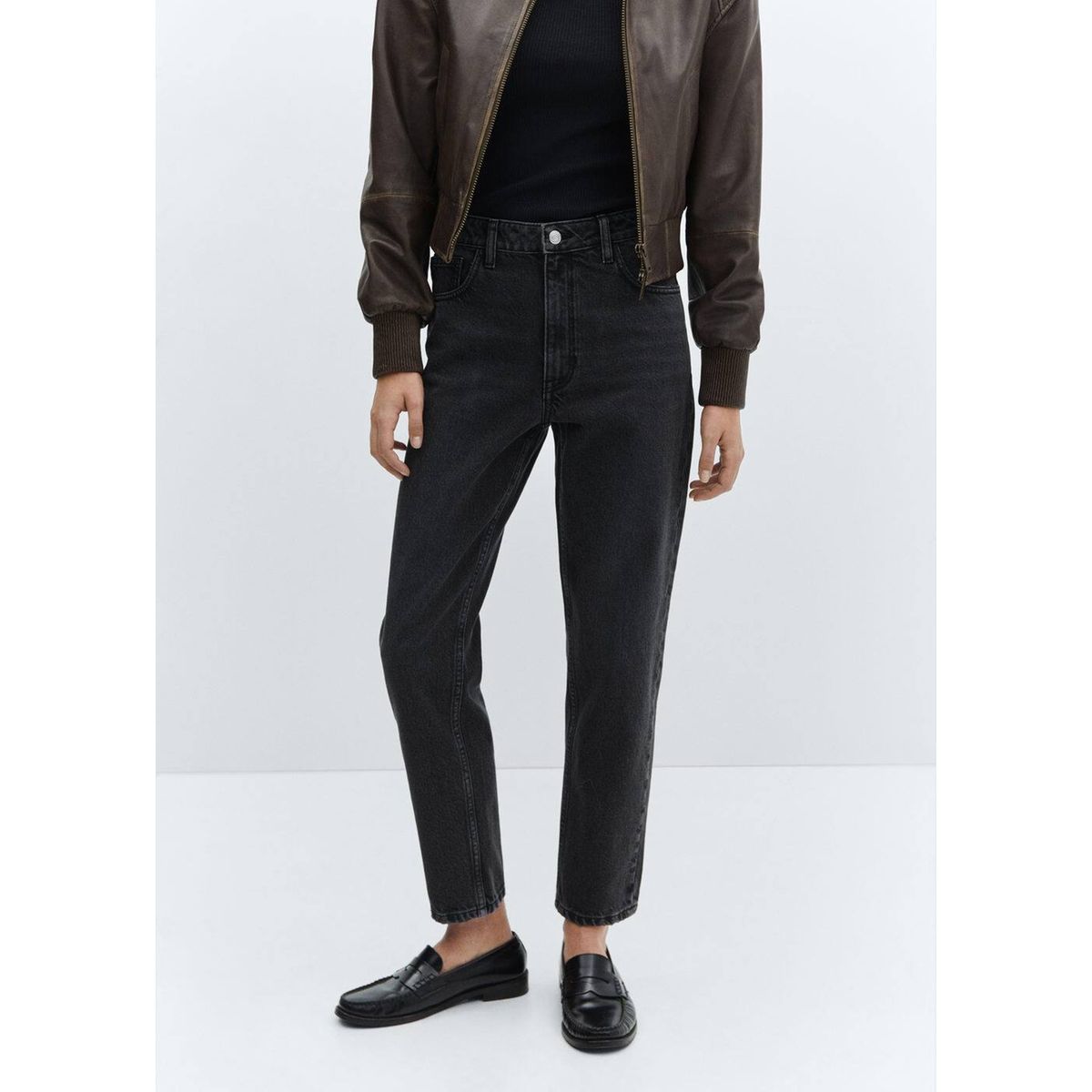 Jean noir ciré femme hot sale